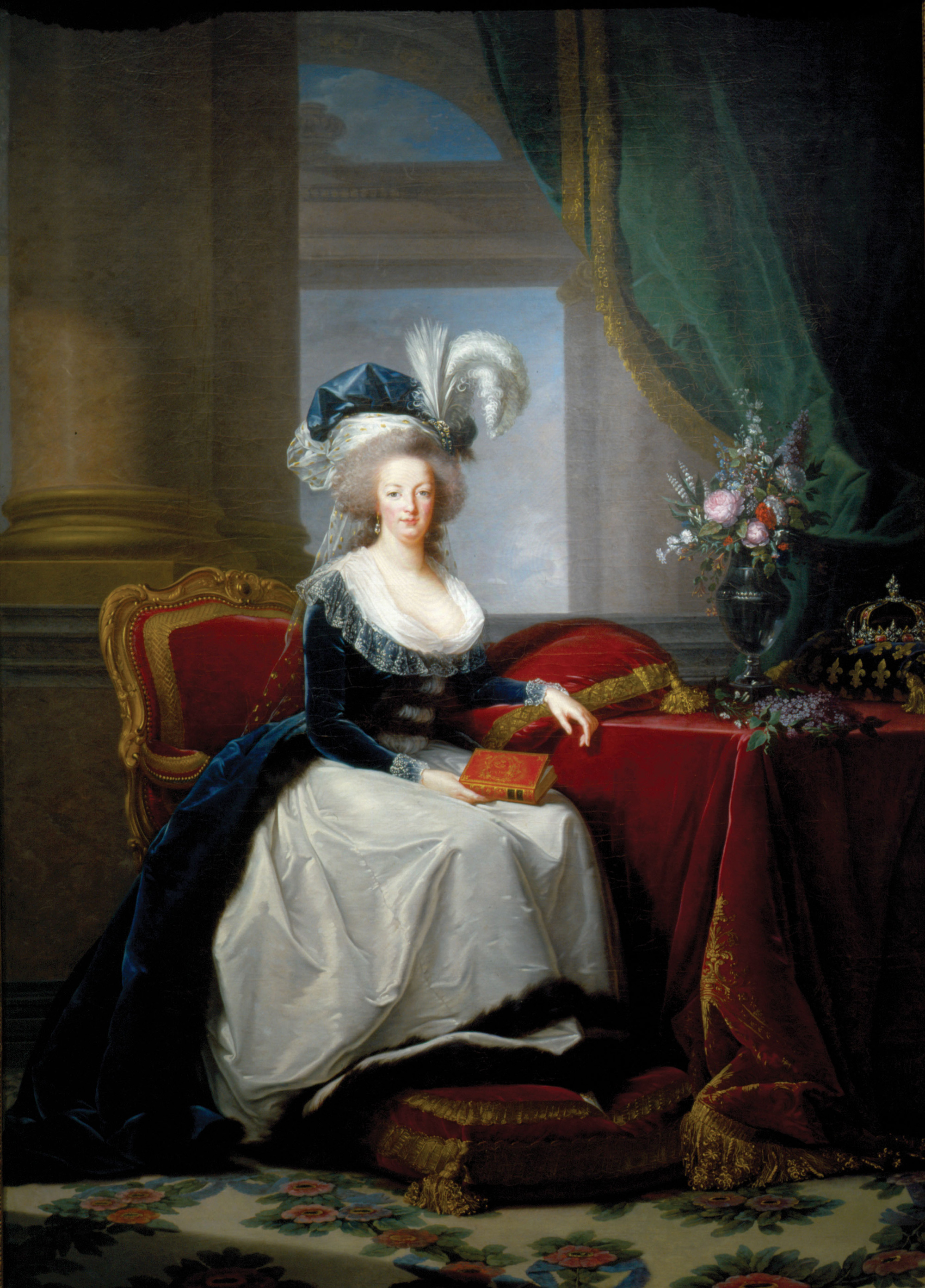 Portretul Mariei Antoaneta, regina Franței by Élisabeth Vigee Le Brun - cca. 1788 - 109 1/2 x 75 1/2 in. 