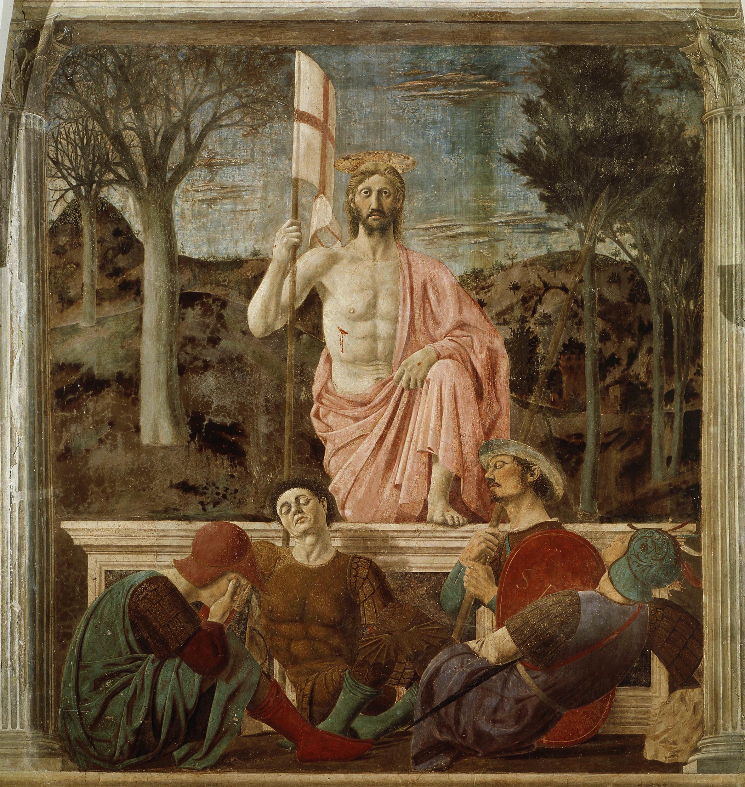 The Resurrection by Piero della Francesca - 1465 - 89 in × 79 in Museo Civico, Sansepolcro