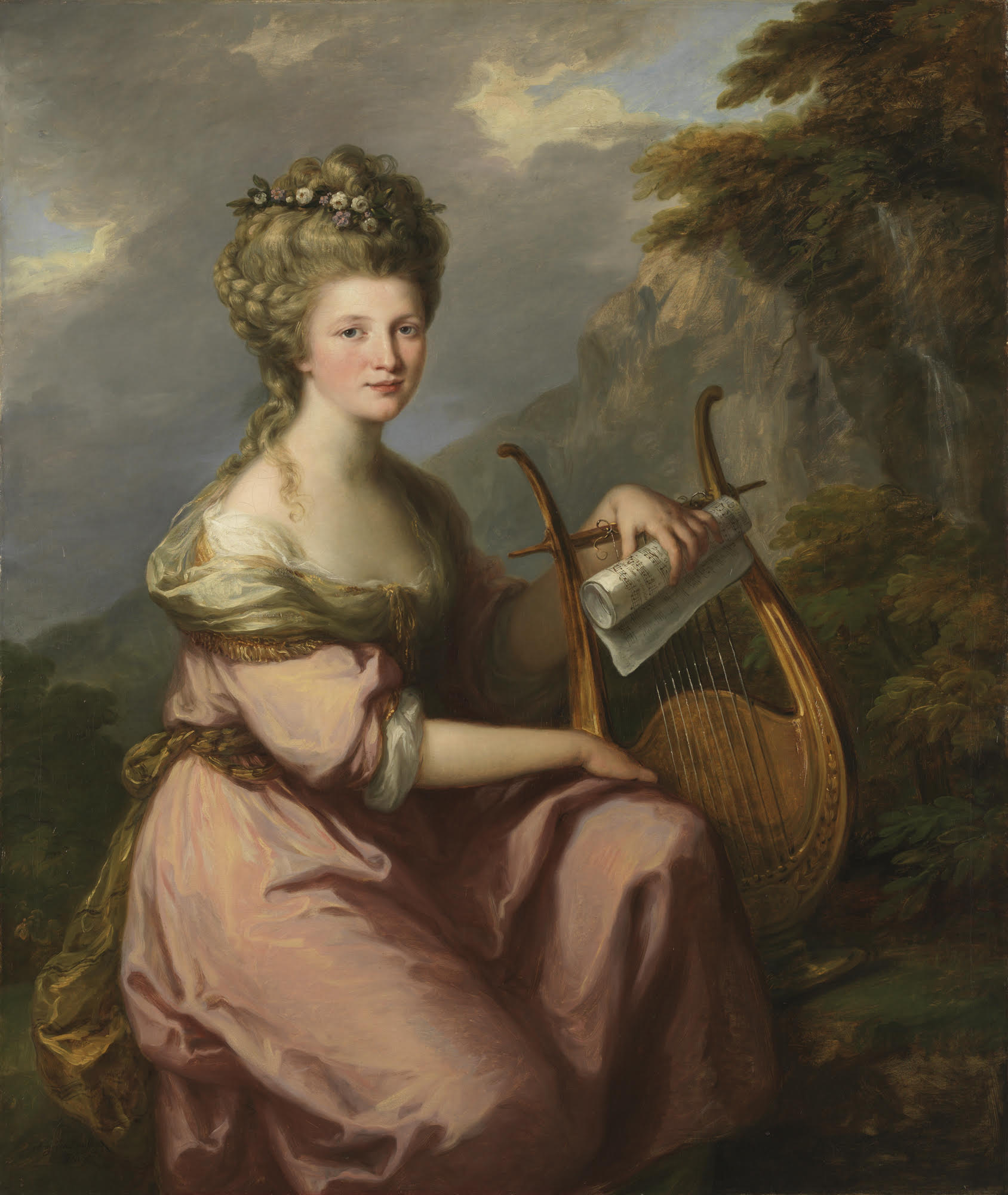 Portretul lui Sarah Harrop (Doamna Bates) ca Muză by Angelica Kauffman - cca. 1780 - 1781 