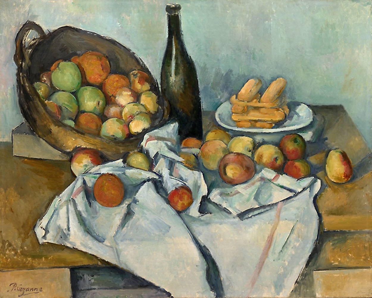 Mand met appelen by Paul Cézanne - ca. 1893 - 65 x 80 cm 