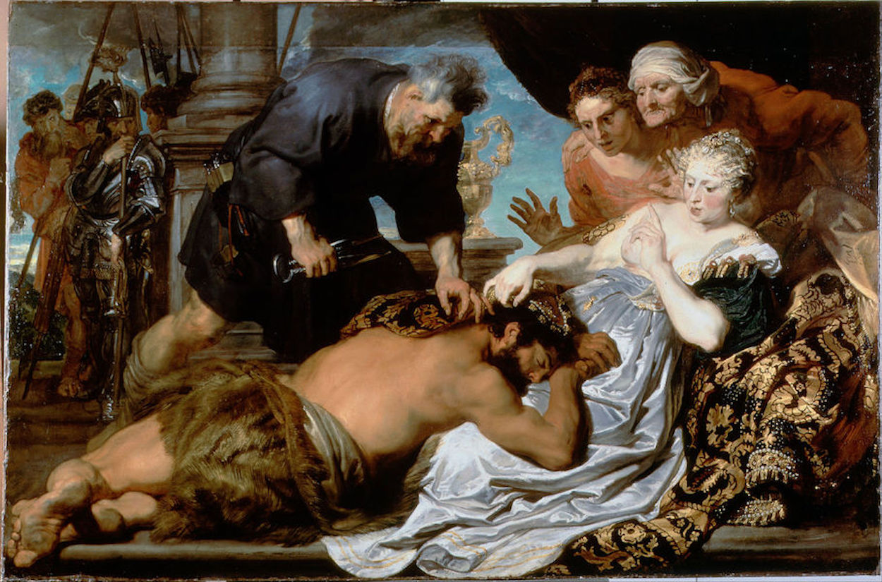 Samson und Delilah by Anthonis van Dyck - ca.1618-20 - 232 x 152,3 cm Dulwich Picture Gallery