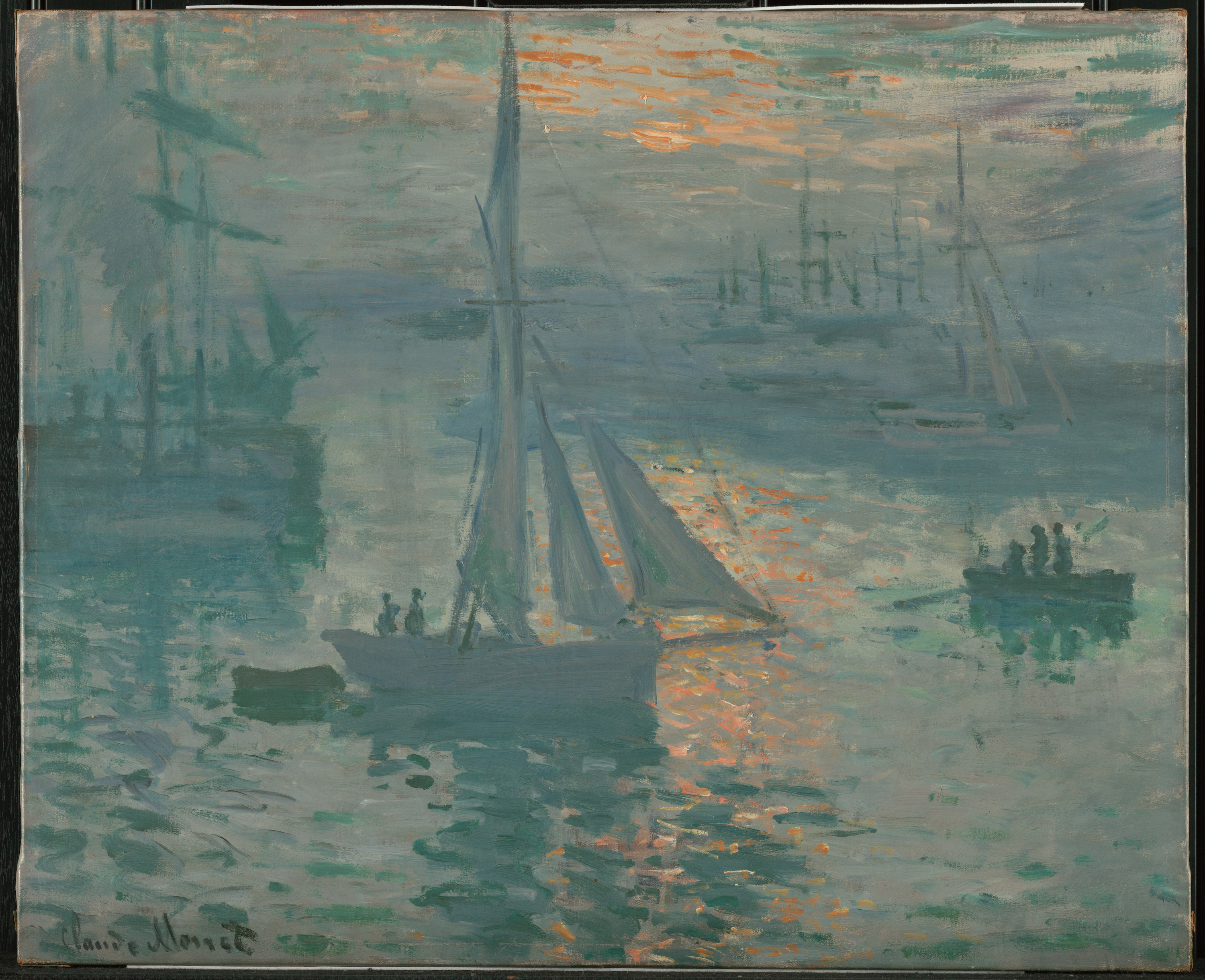 Sonnenaufgang (Marine) by Claude Monet - März oder April 1873 - 61 x 50.2 cm J. Paul-Getty-Museum