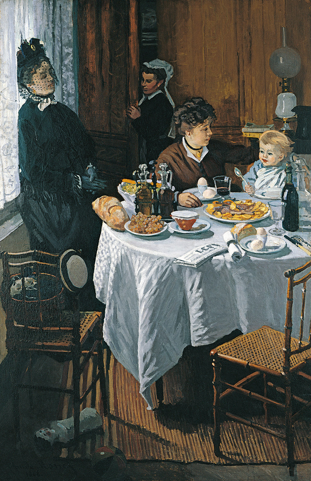Prânzul  by Claude Monet - 1868/69 - 231.5 × 151.5 cm 