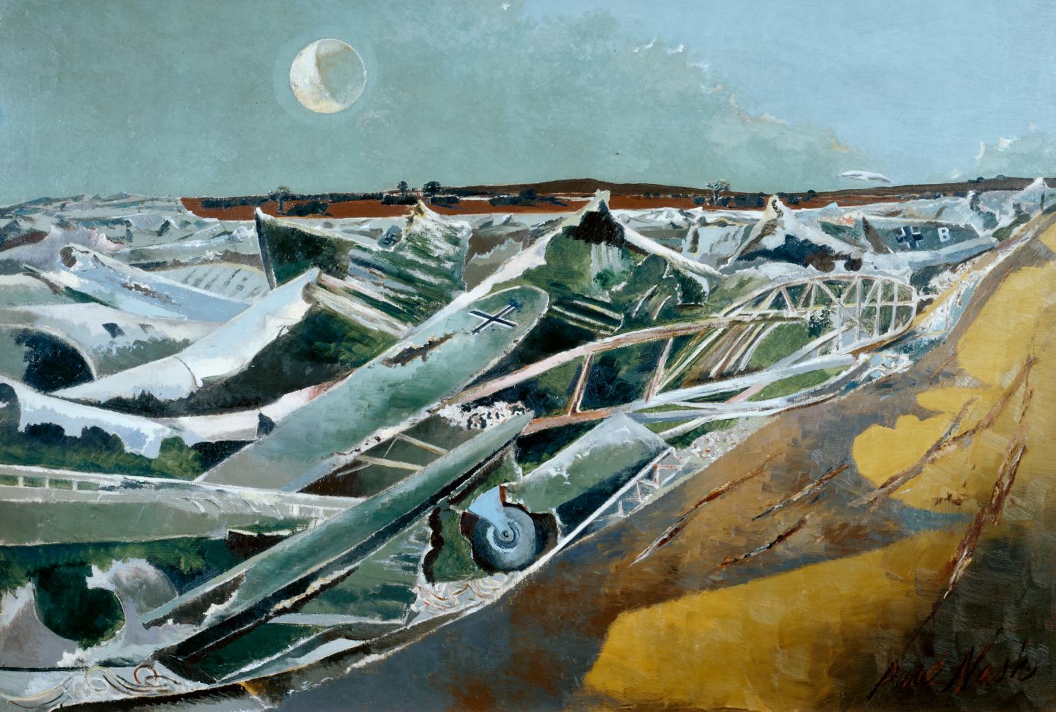 بحرالمیّت (دریای مرده) by Paul Nash - 1940–1 - 102 x 152.4 cm 