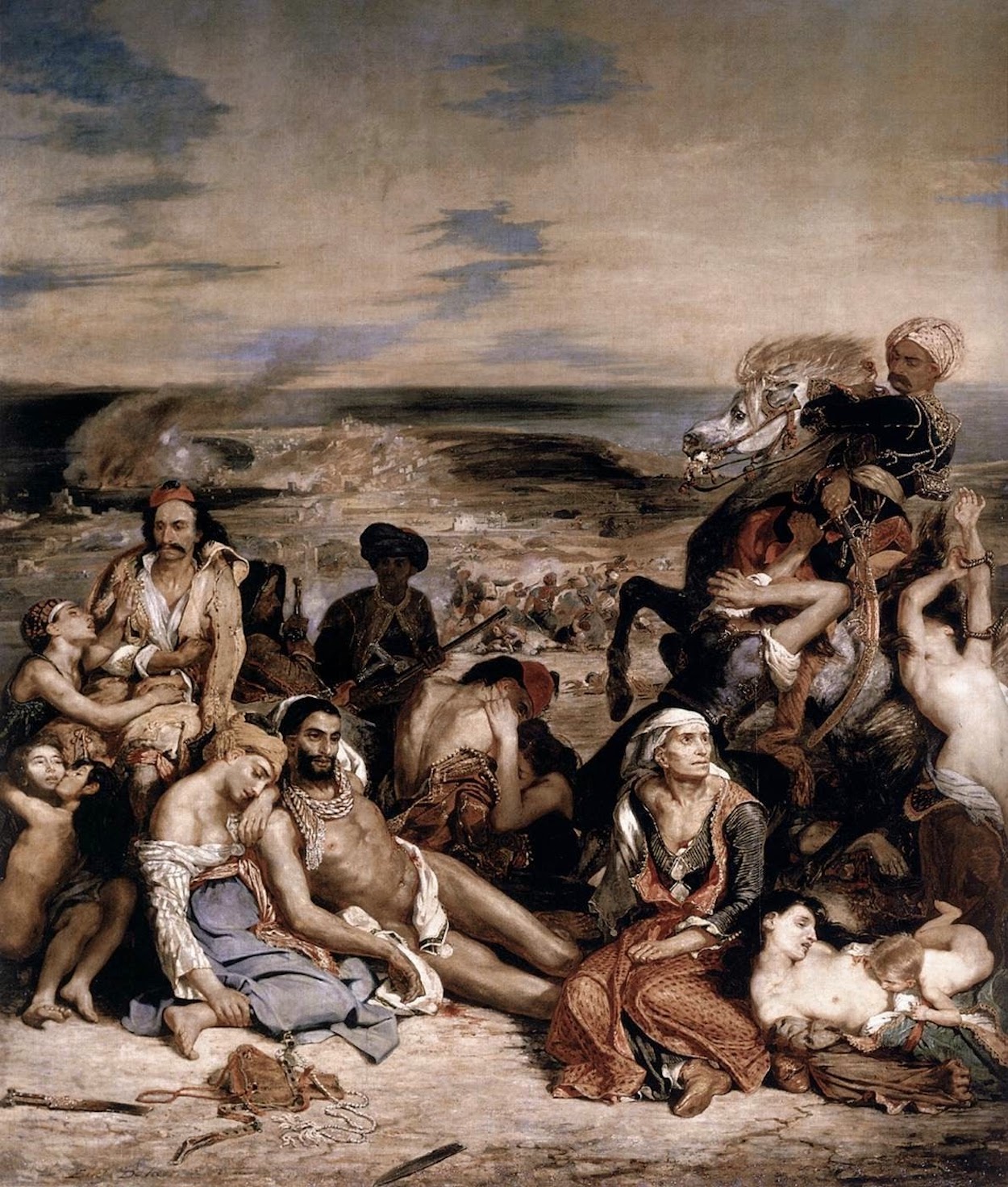 किओस में जनसंहार by Eugène Delacroix - 1824 - 419 × 354 सेमी 