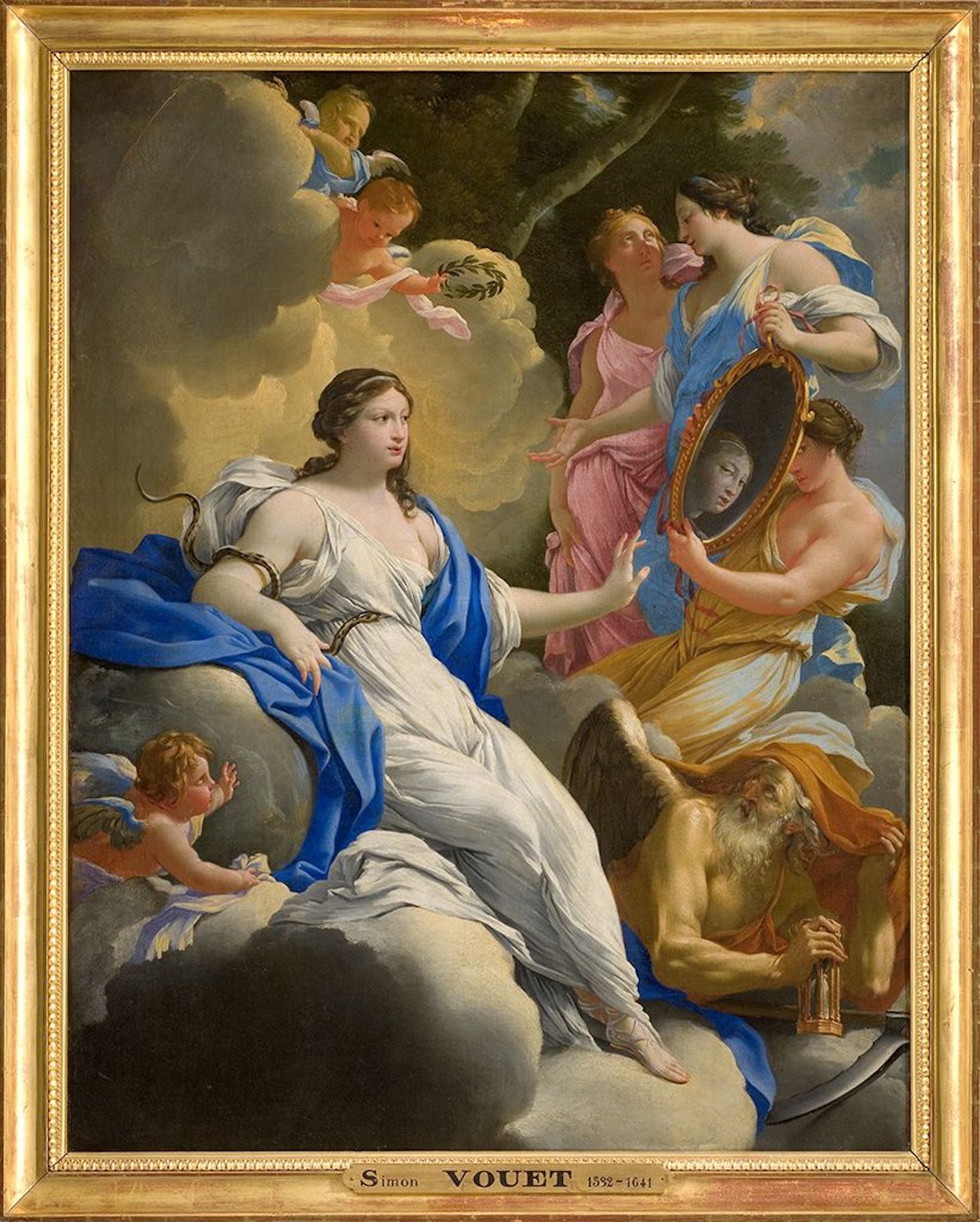 Allegory of Prudence by Simon Vouet - 1645 - 116,5 x 90,5 cm Musée Fabre