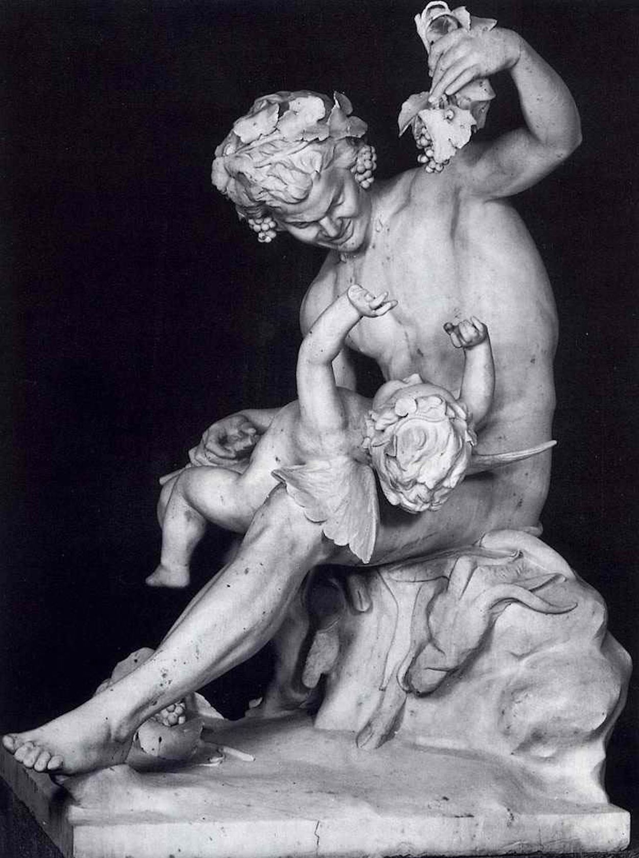 Satyr Playing With Eros by Yannoulis Chalepas - 1875-1877 - 135cm x 105cm x 75cm National Glyptotheque