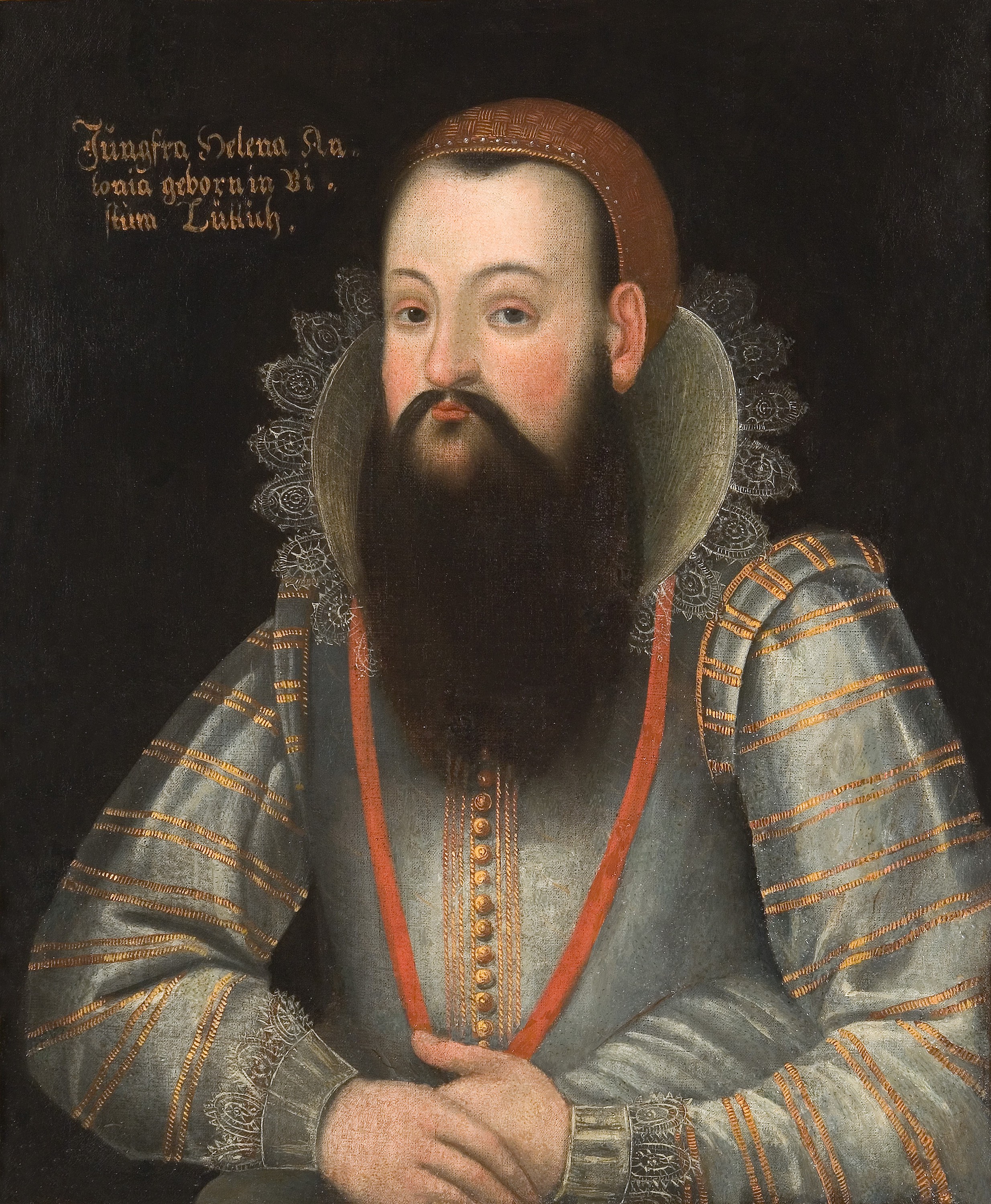 The Portrait of the Bearded Helena Antonia by Unknown Artist - after 1621 The National Museum in Wrocław