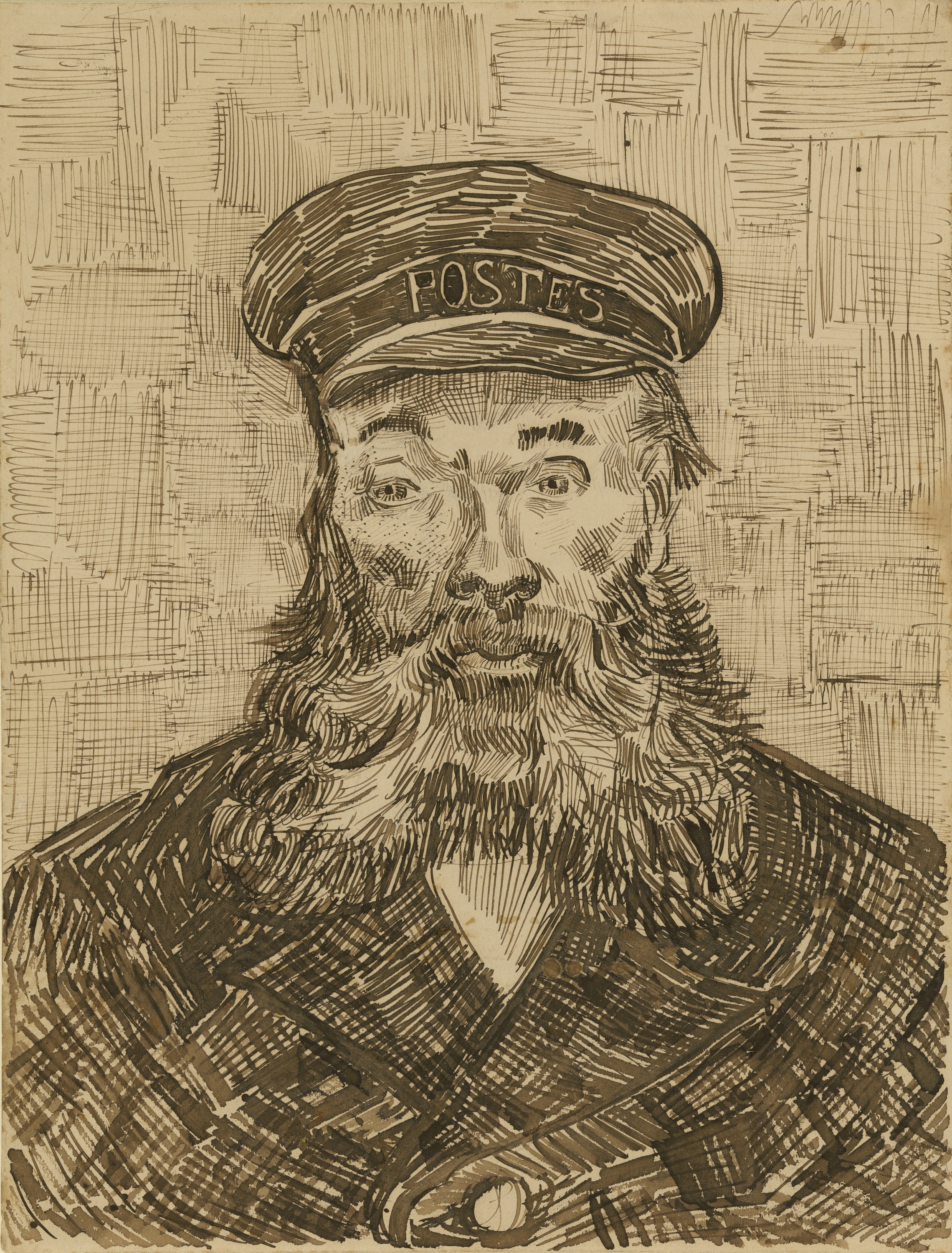 約瑟夫·魯林的畫像 by Vincent van Gogh - 1888 - 12 5/8 x 9 5/8 英寸 