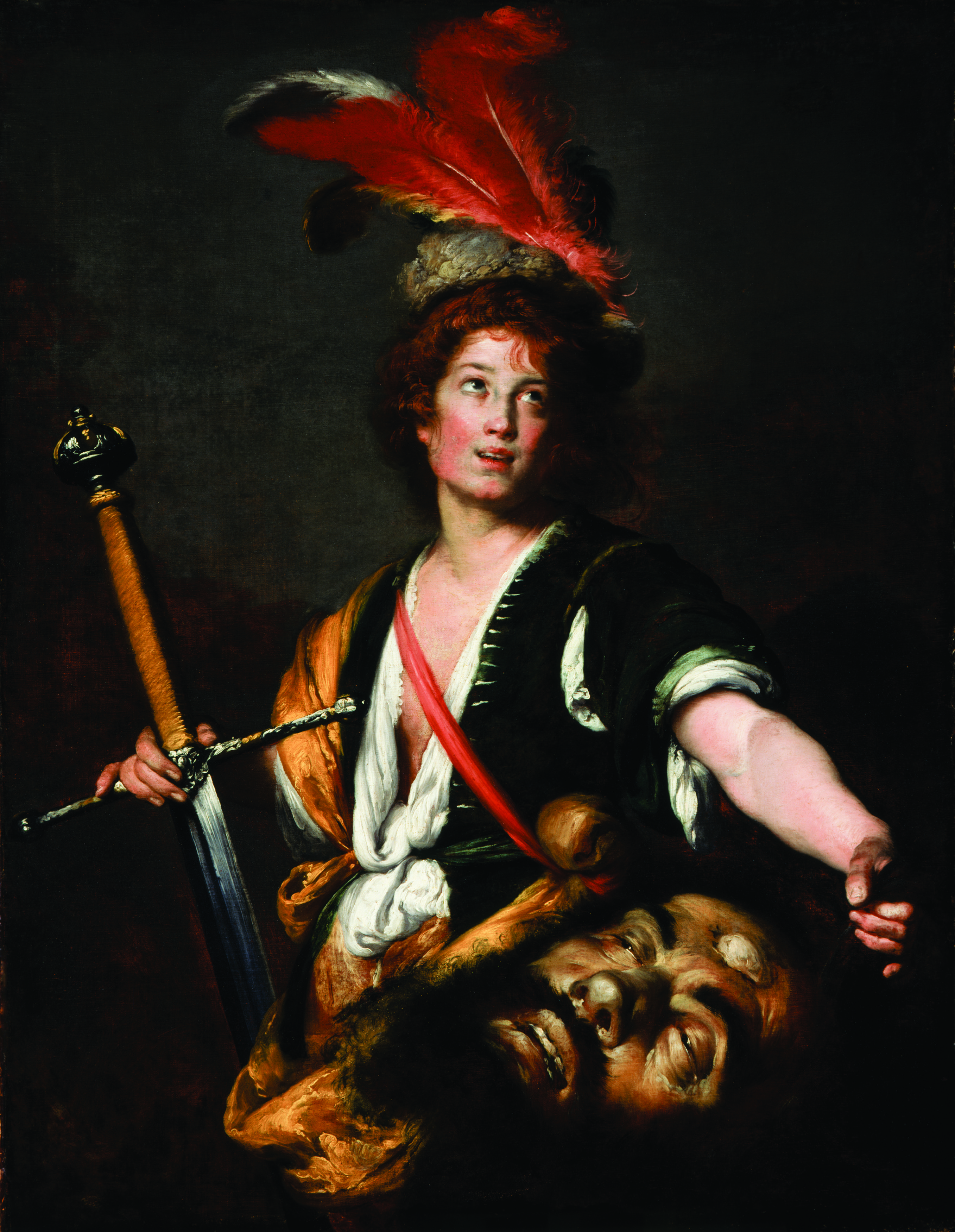 ゴリアテの首を持つダヴィデ by Bernardo Strozzi - 1636年頃 - 154.0 x 119.1 cm 