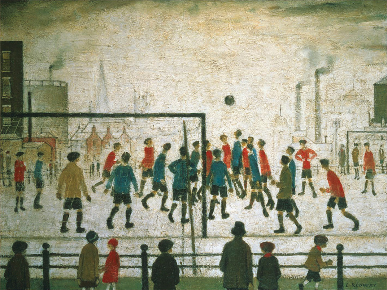 De Voetbalwedstrijd by L.S. Lowry - 1949 