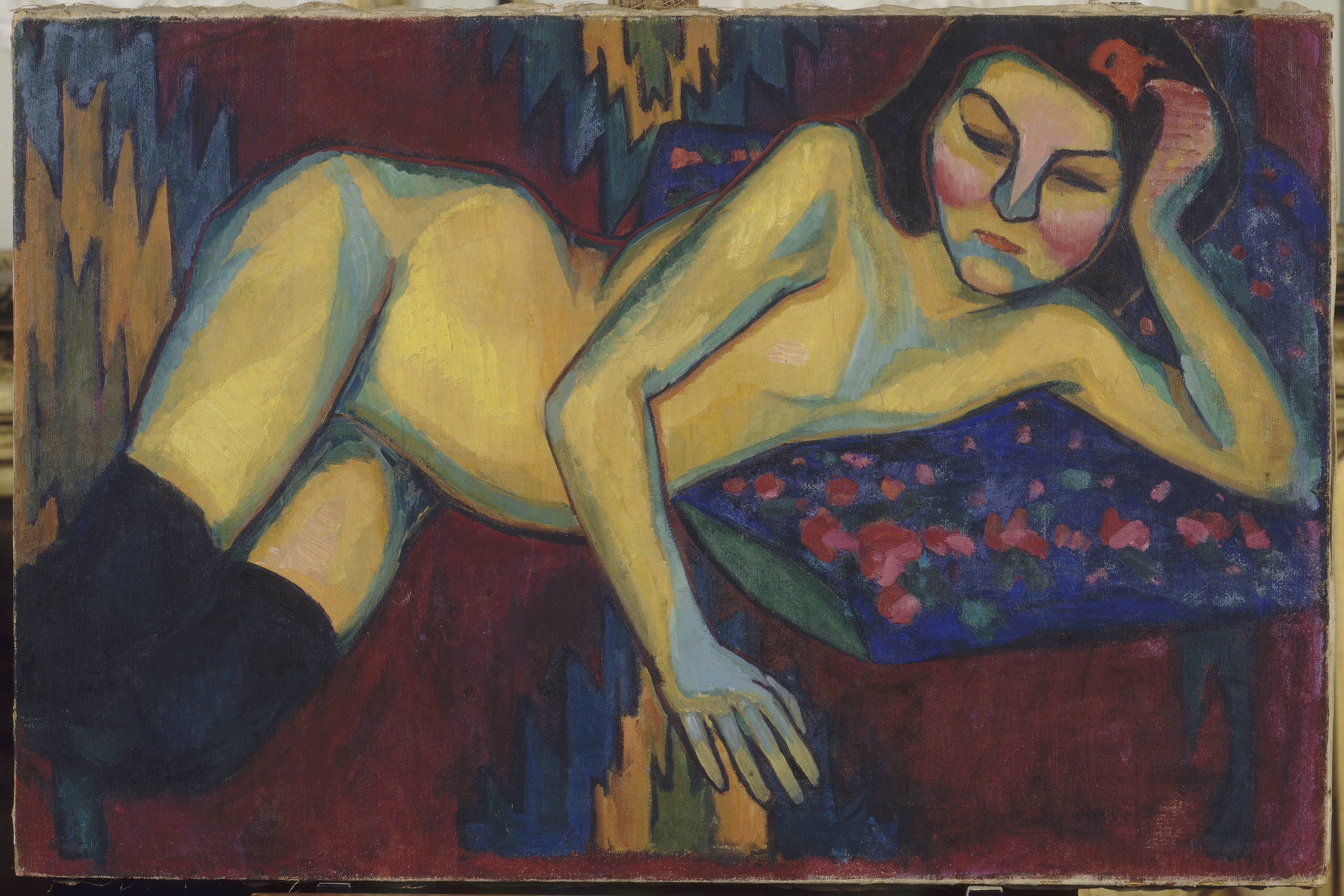 Yellow Nude by Sonia Delaunay - 1908 - 65 x 98,3 cm Musée d'Arts de Nantes