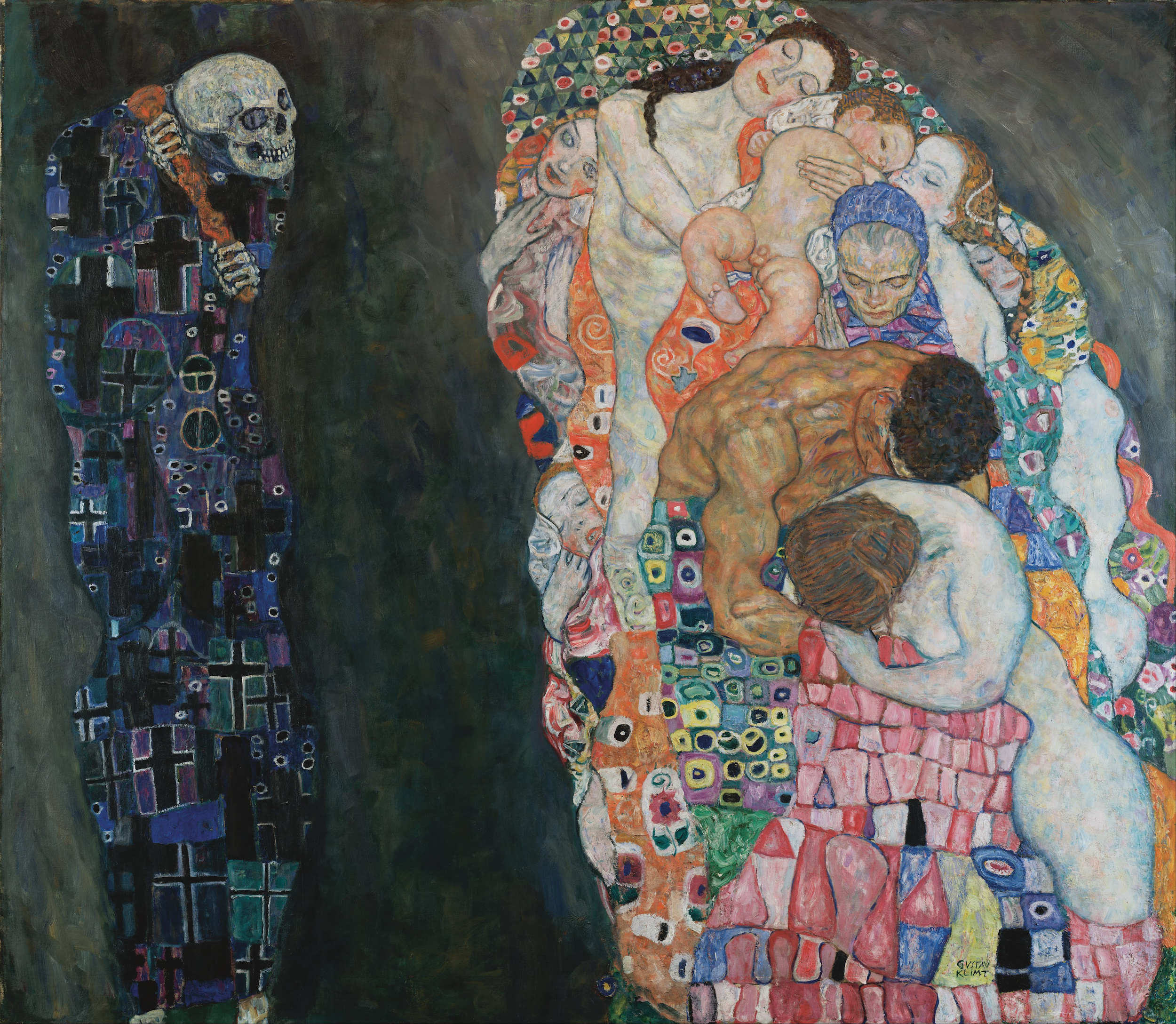 A halál és élet by Gustav Klimt - 1908–1915 - 1.78 m x 1.98 m 