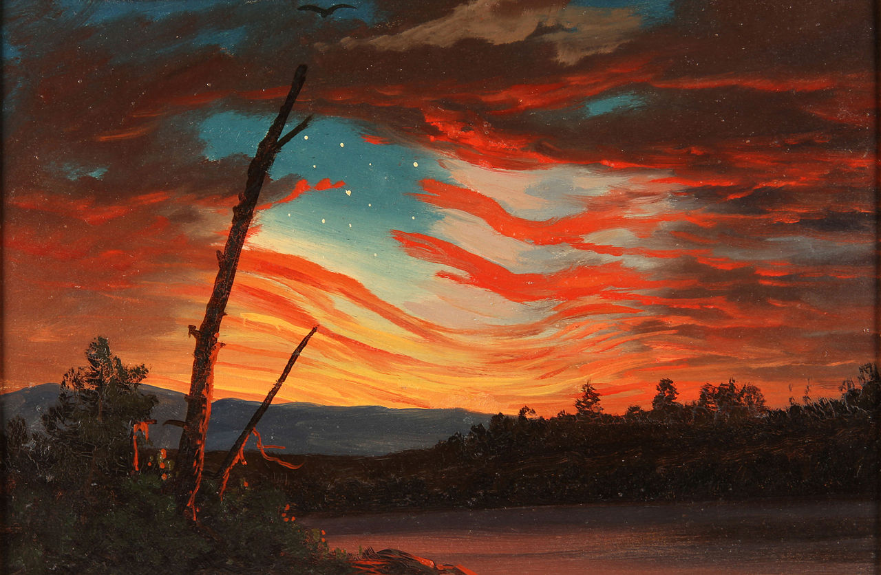 Göklerdeki Bayrağımız by Frederic Edwin Church - 1861 - 19 × 28.5 cm 