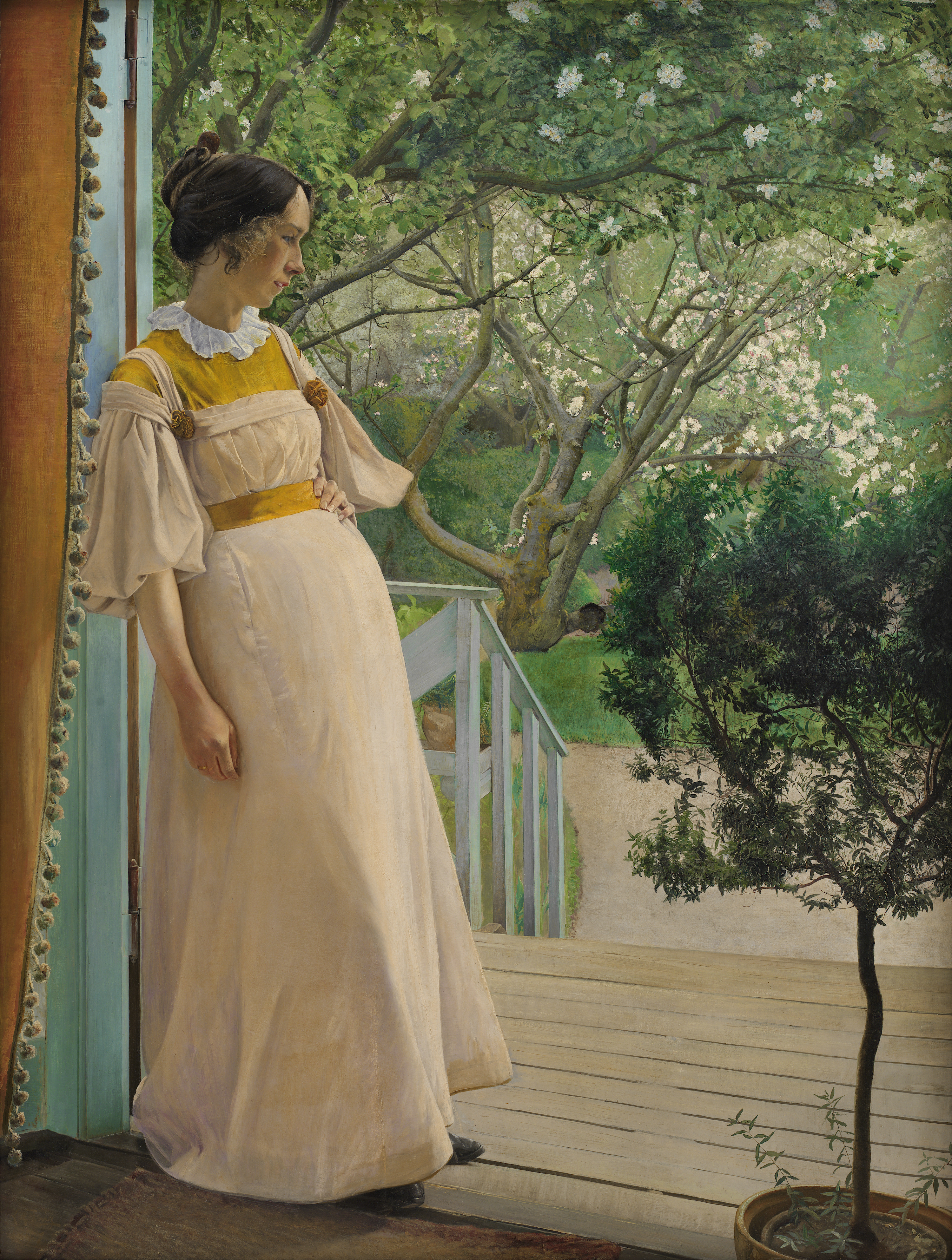 La esposa del artista by Laurits Andersen Ring - 1897 - 191 x 144 cm Galería Nacional de Dinamarca