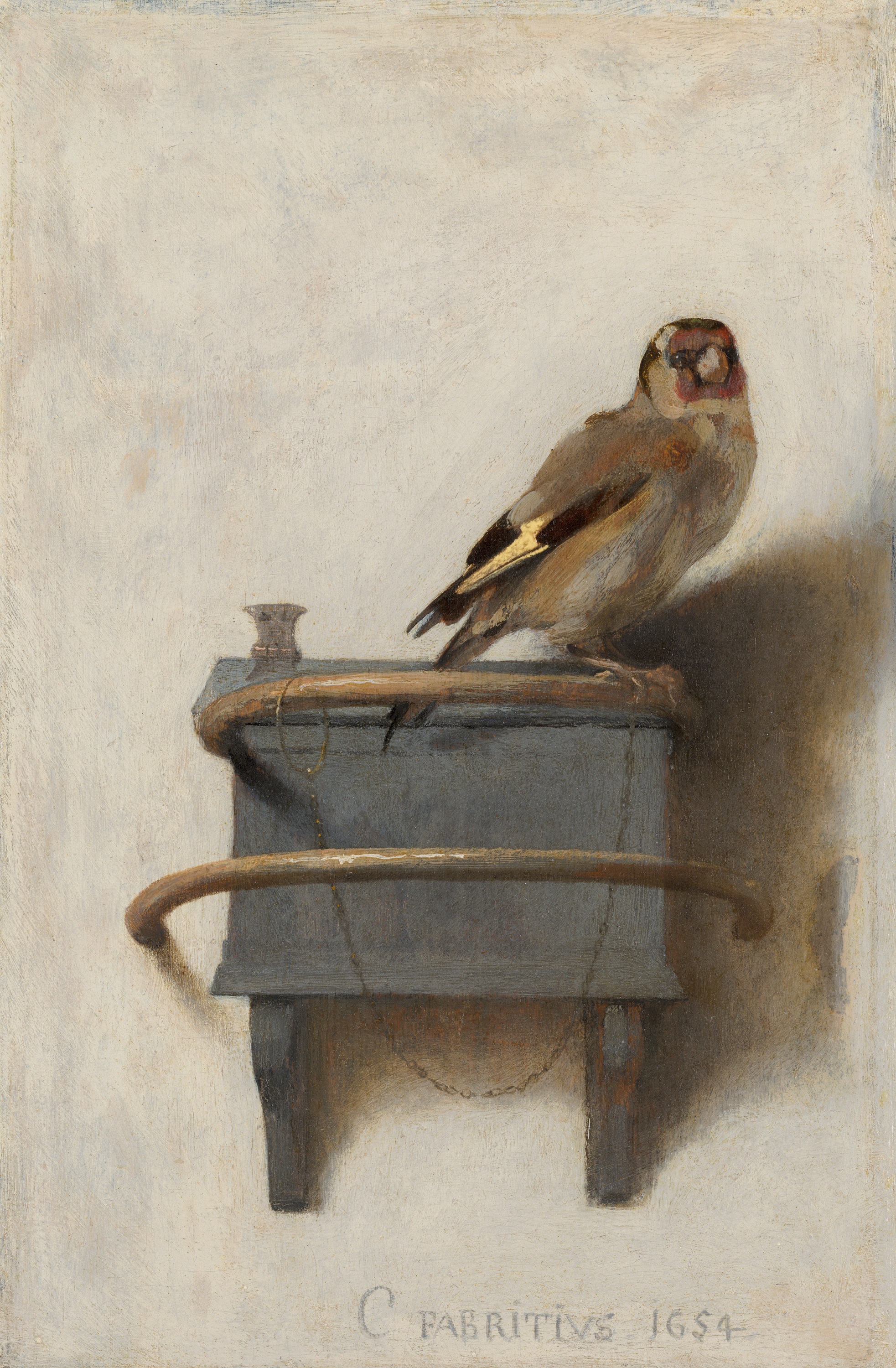 The Goldfinch by Carel Fabritius - 1654 - 34 x 23 cm Mauritshuis, The Hague