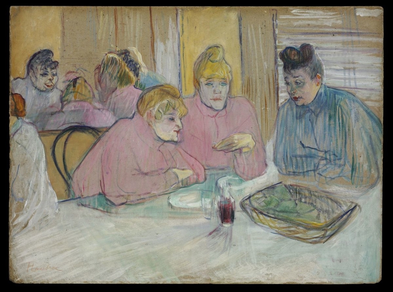 भोजन कक्ष में ये देवियाँ  by Henri de Toulouse-Lautrec - १८९३ - १८९५ - ६०.२ x ८०.७ सेमी 