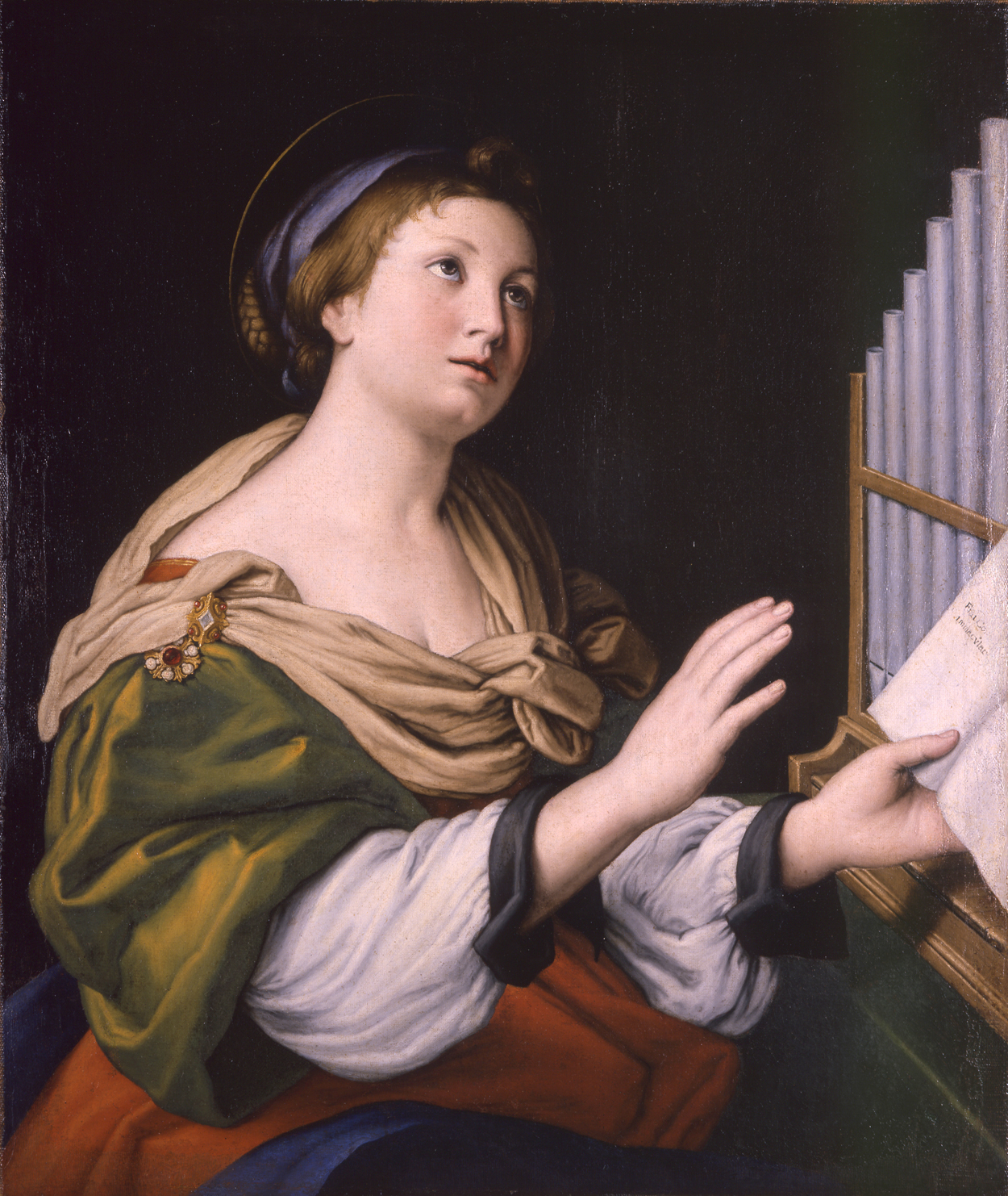 Святая Цецилия (Saint Cecilia) by  Иль Сассоферрато - 1635-1650 - 73.8 x 62.2 см 