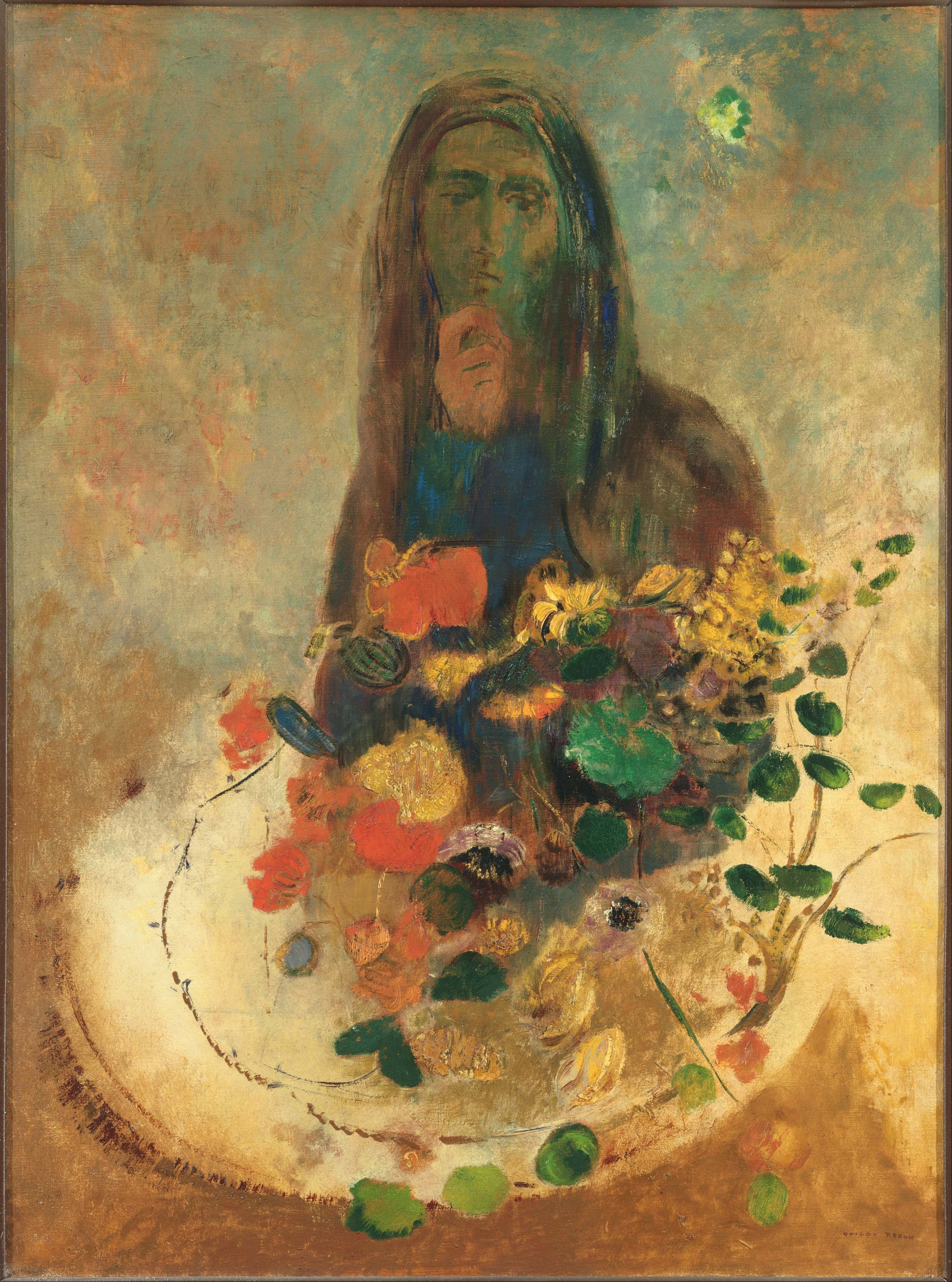 ミステリー by Odilon Redon - 1910年ごろ - 21.38 x 28.75 in 