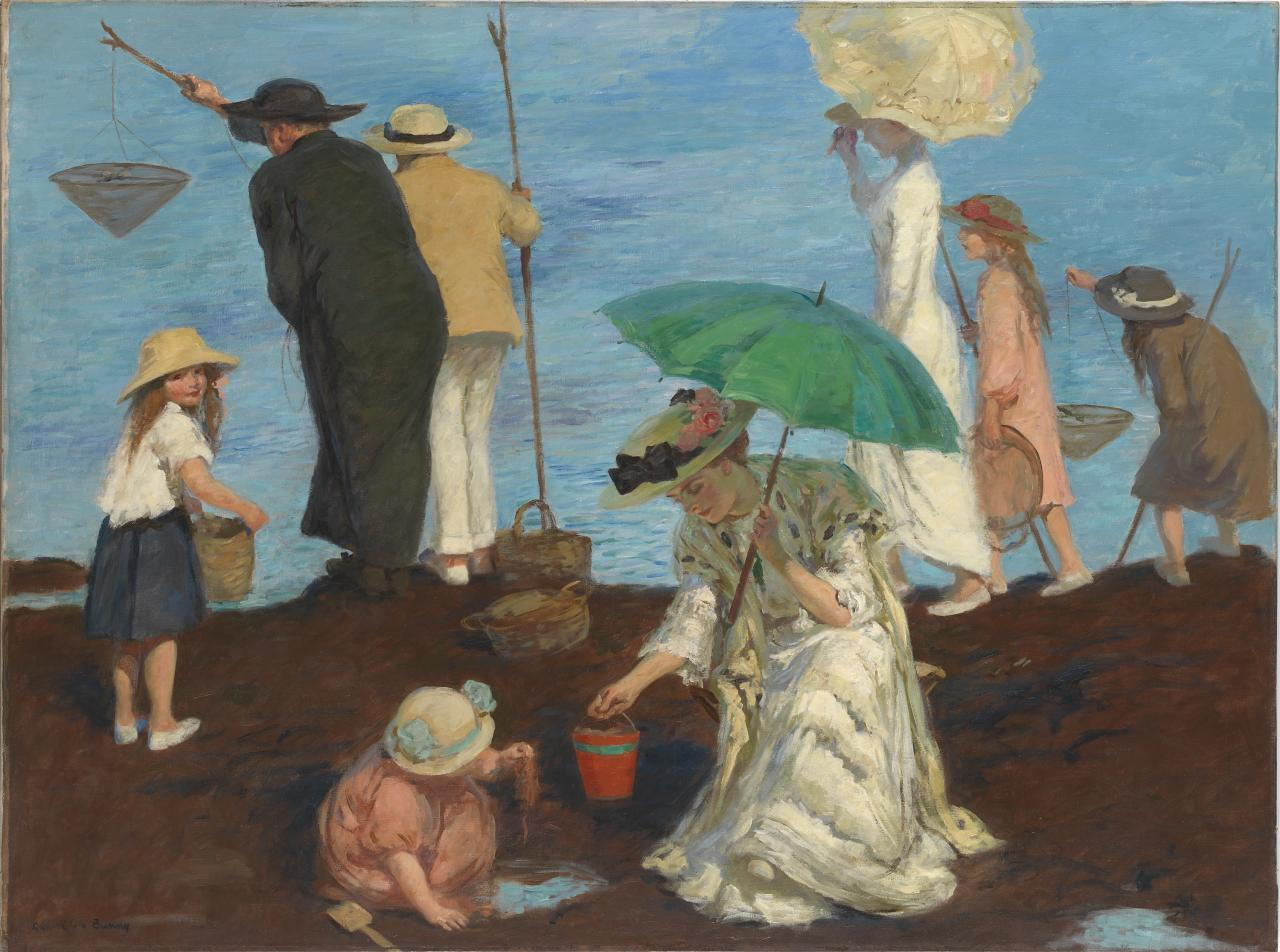Shrimp Fishers at St. Georges by Rupert Bunny - c. 1910 - 120.7 × 161.9 cm National Gallery of Victoria