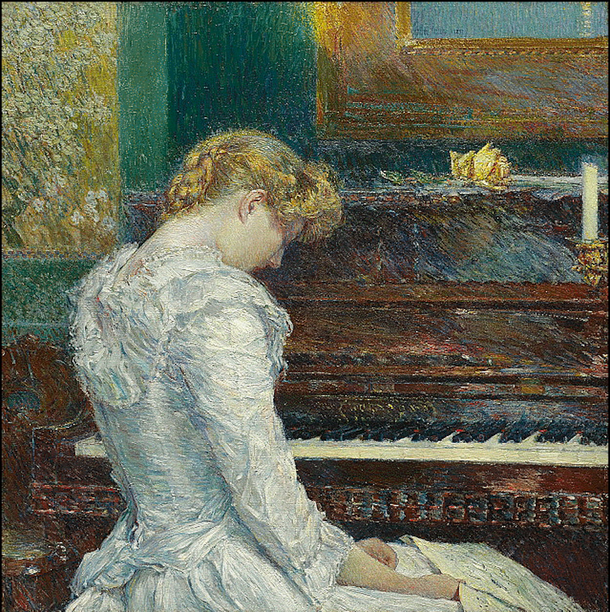 The Sonata by Frederick Childe Hassam - 1893 - 81.44 x 81.44 cm Nelson-Atkins Museum of Art