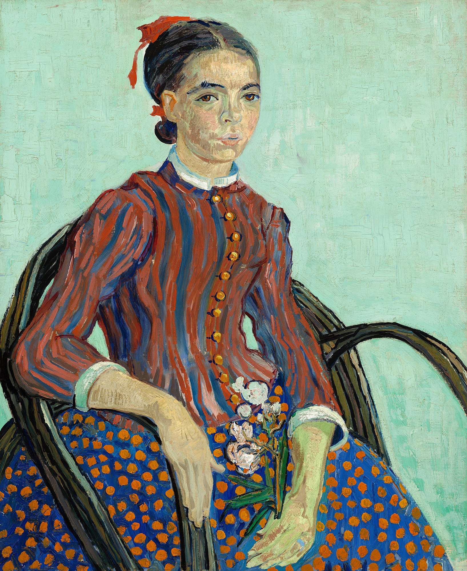 La Mousmé by Vincent van Gogh - 1888 - 73.3 x 60.3 cm 