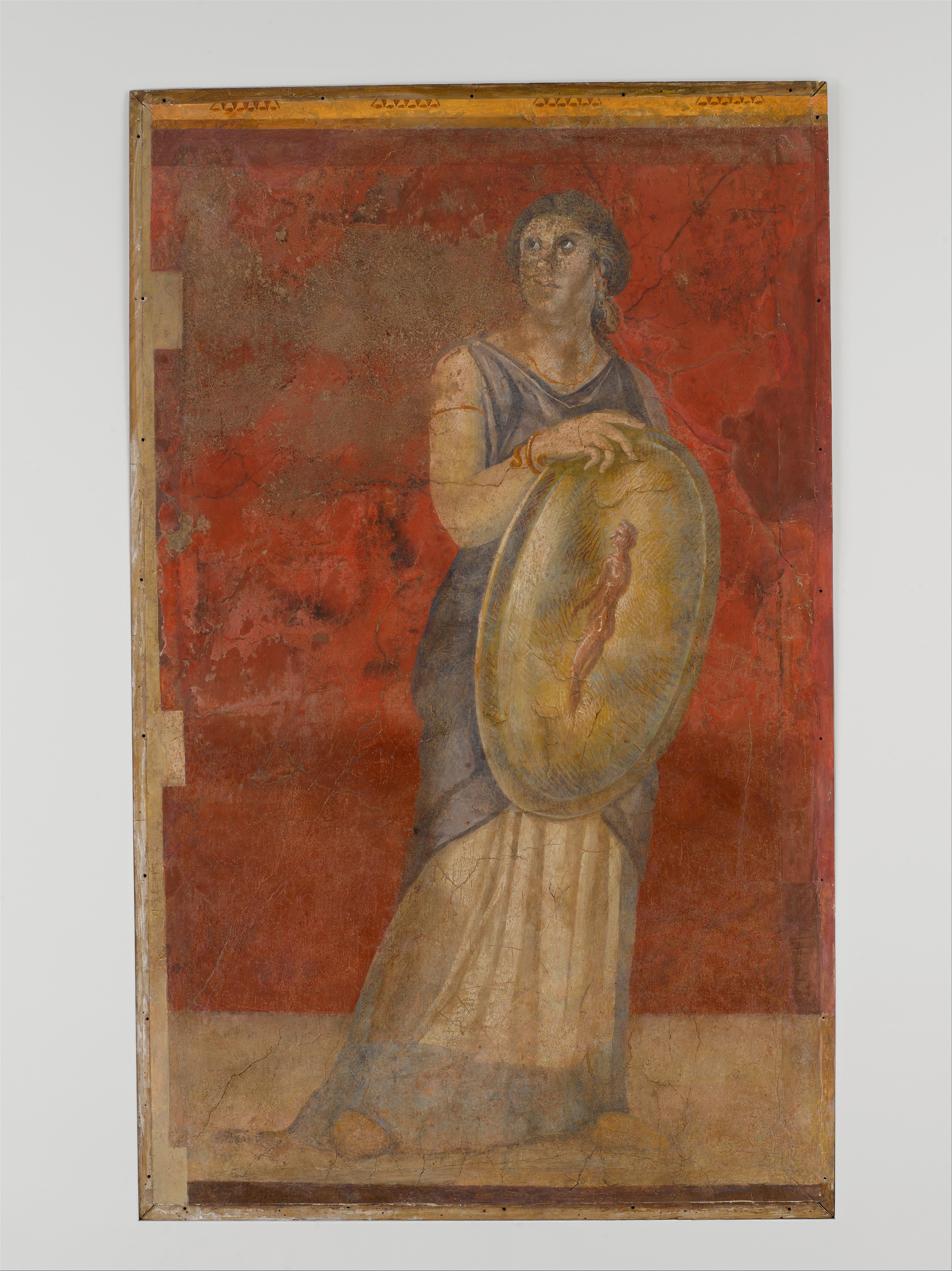 博斯科莱阿勒普布利乌斯 凡尼尔斯 西尼斯特别墅H室的壁画 by 未知艺术家  - ca. 50–40 B.C. 