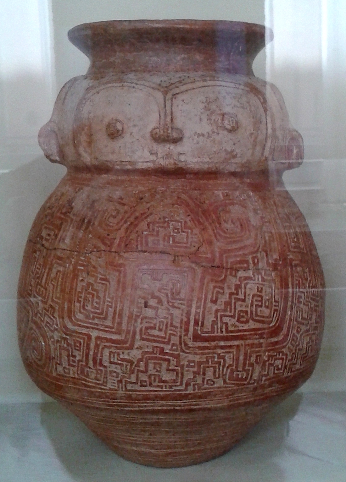 Marajoara culture. Anthropomorphic funerary urn by Unknown Artist - 400-1400 AD. National Museum of Brazil