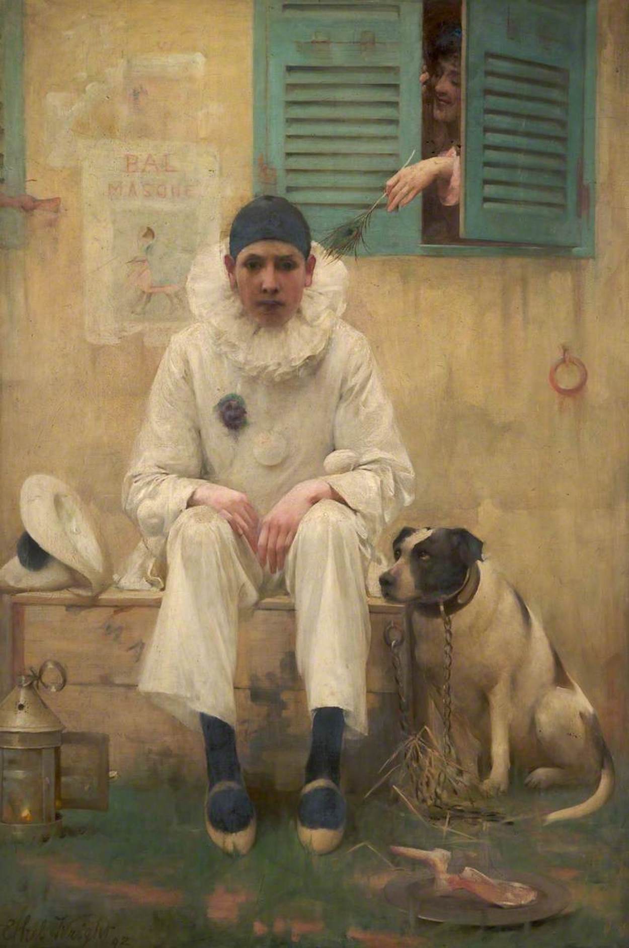 Bonjour, Pierrot! by Ethel Wright - 1893 - 160 x 109 cm Gallery Oldham