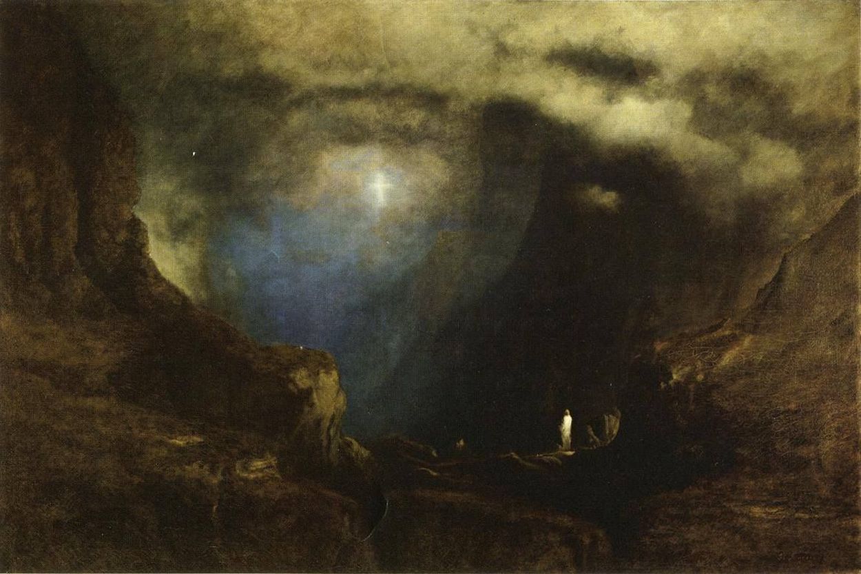 De vallei van de schaduw van de dood. by George Inness - 1867 