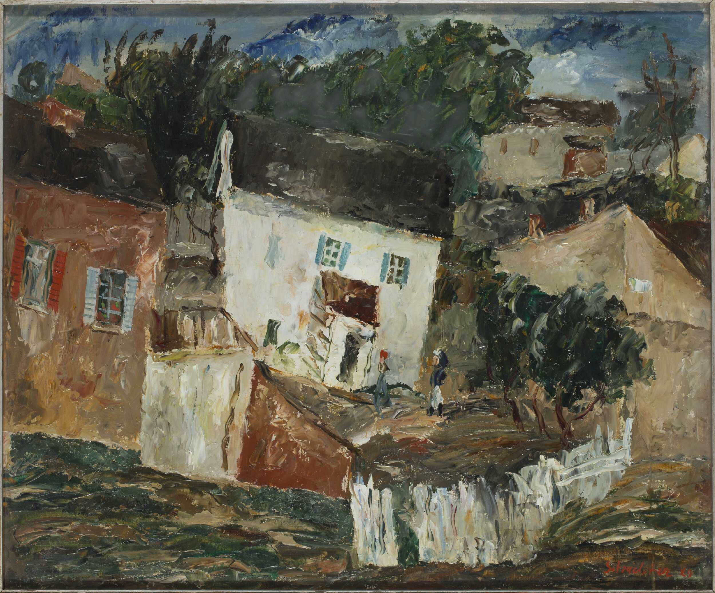 Пейзаж з Казімєжа Дольного (?) by Symche Trachter - 1929 - 50 x 60 см 