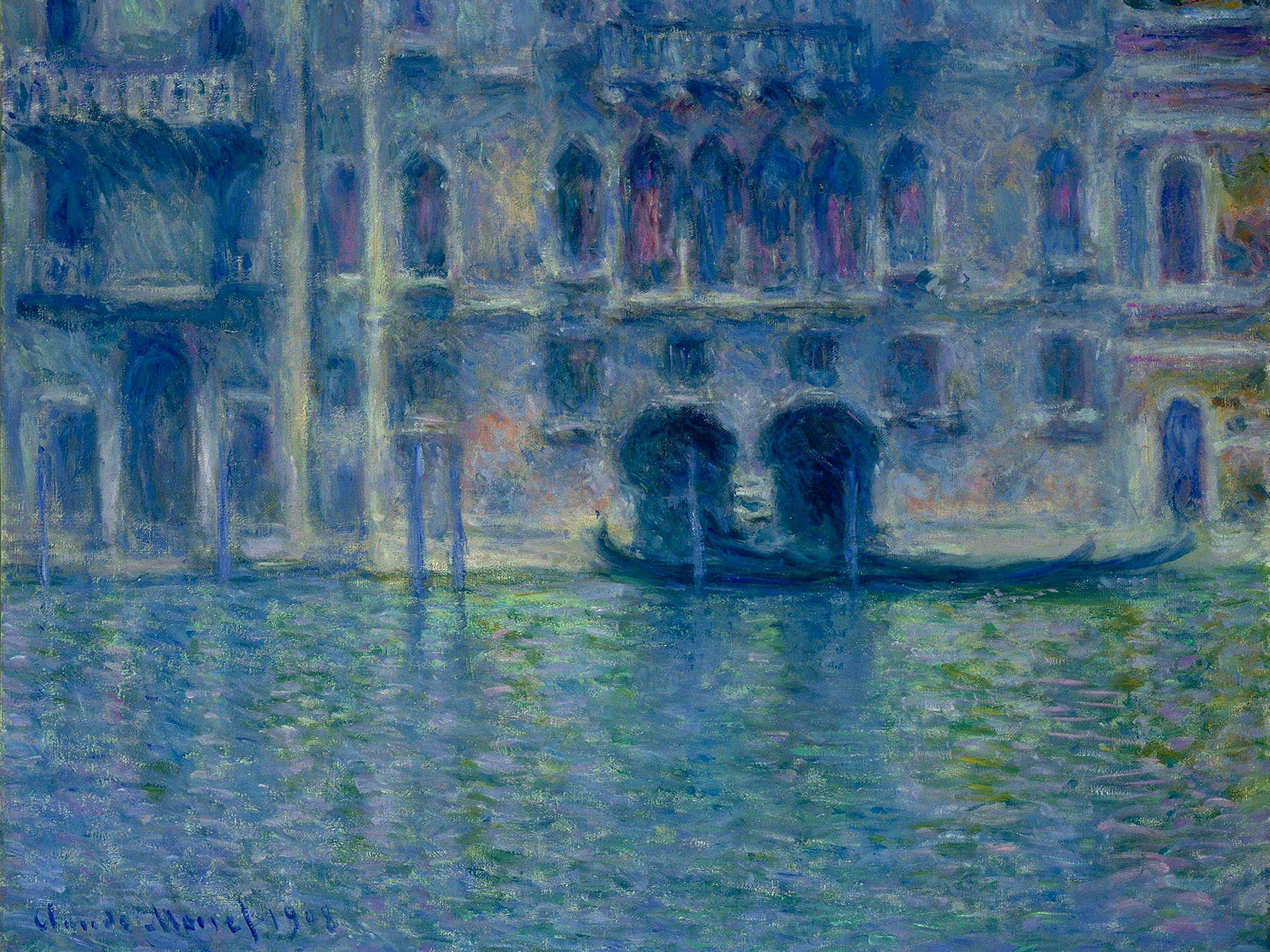 팔라쪼 다 물라, 베니스 by Claude Monet - 1908 - 61.4 x 80.5 cm 