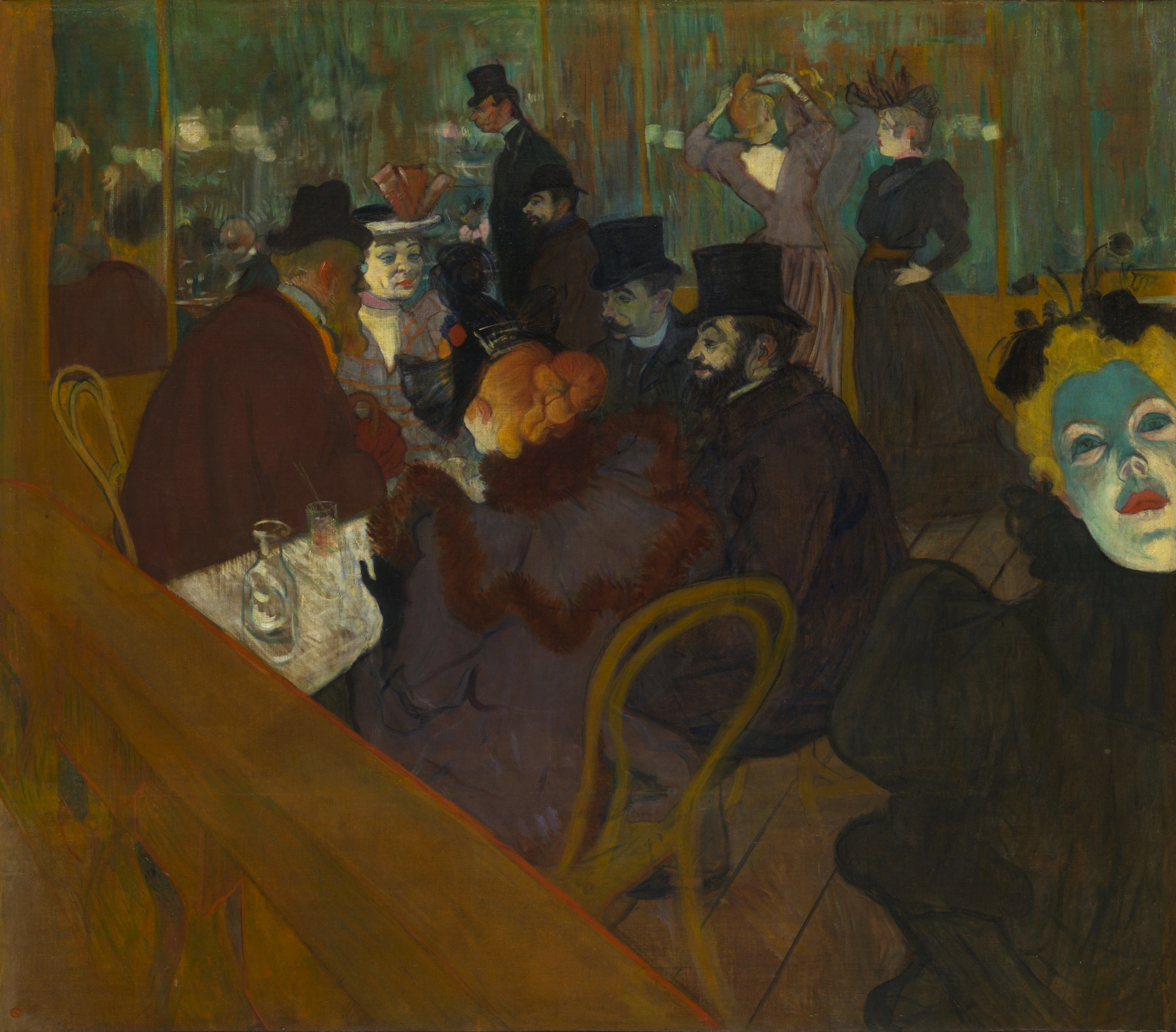At the Moulin Rouge by Henri de Toulouse-Lautrec - 1892/95 - 123 × 141 cm Art Institute of Chicago