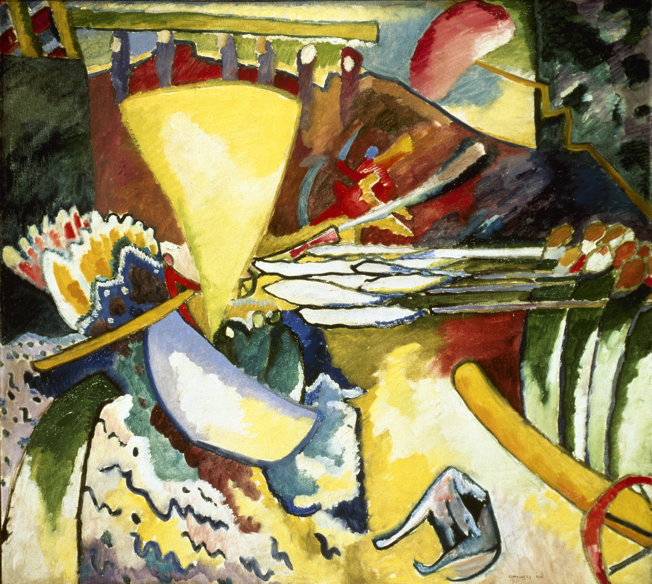 आशुरचना by Wassily Kandinsky - १९१० - ९७.५ क्ष १०६.५ से. मी. 