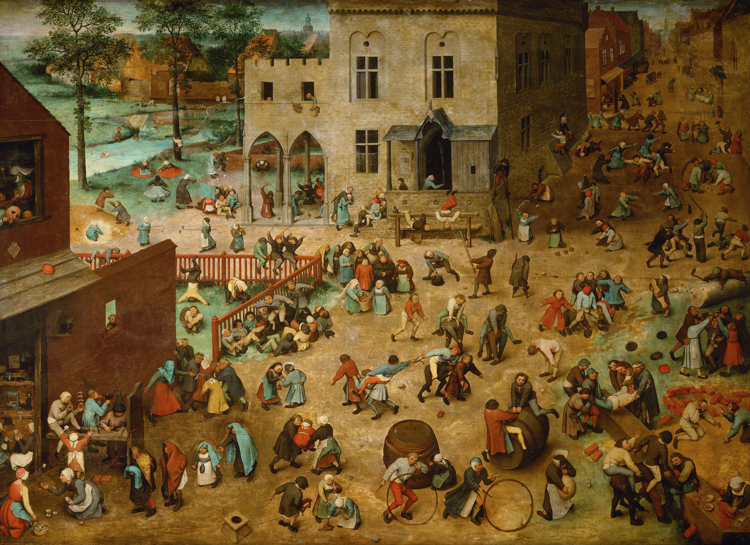 Kinderspiele by Pieter Bruegel der Ältere - 1560 - 118 x 161 cm Kunsthistorisches Museum