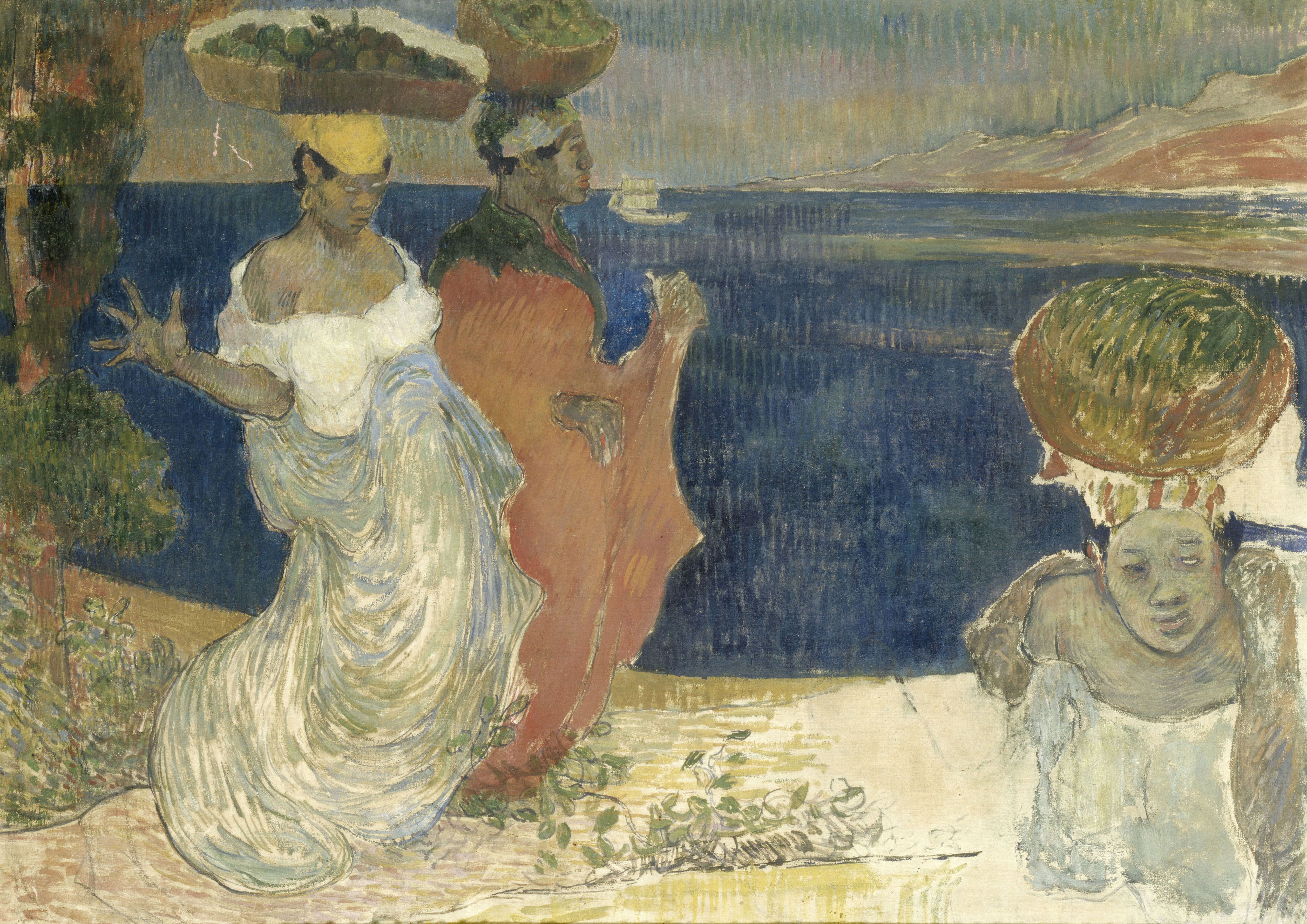 Donne in riva al mare, schizzo by Charles Laval - 1887-88 - 65 × 91.5 cm Van Gogh Museum