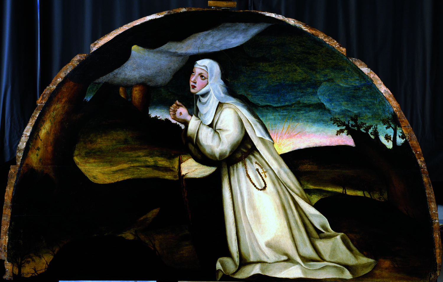 Святая Екатерина в молитве by Plautilla Nelli - ок. 1570 - 147 x 231 см 