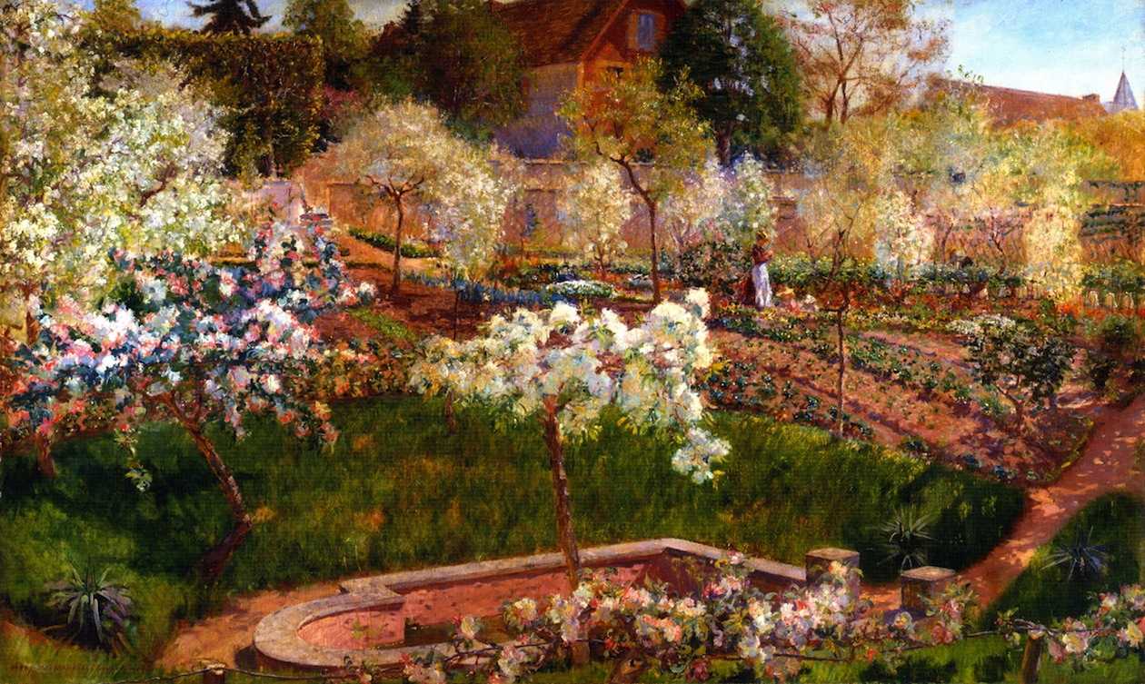 Blossoming Time in Normandy by Mary Fairchild MacMonnies Low - 1901 - 97.79 x 161.61 cm Union League Club