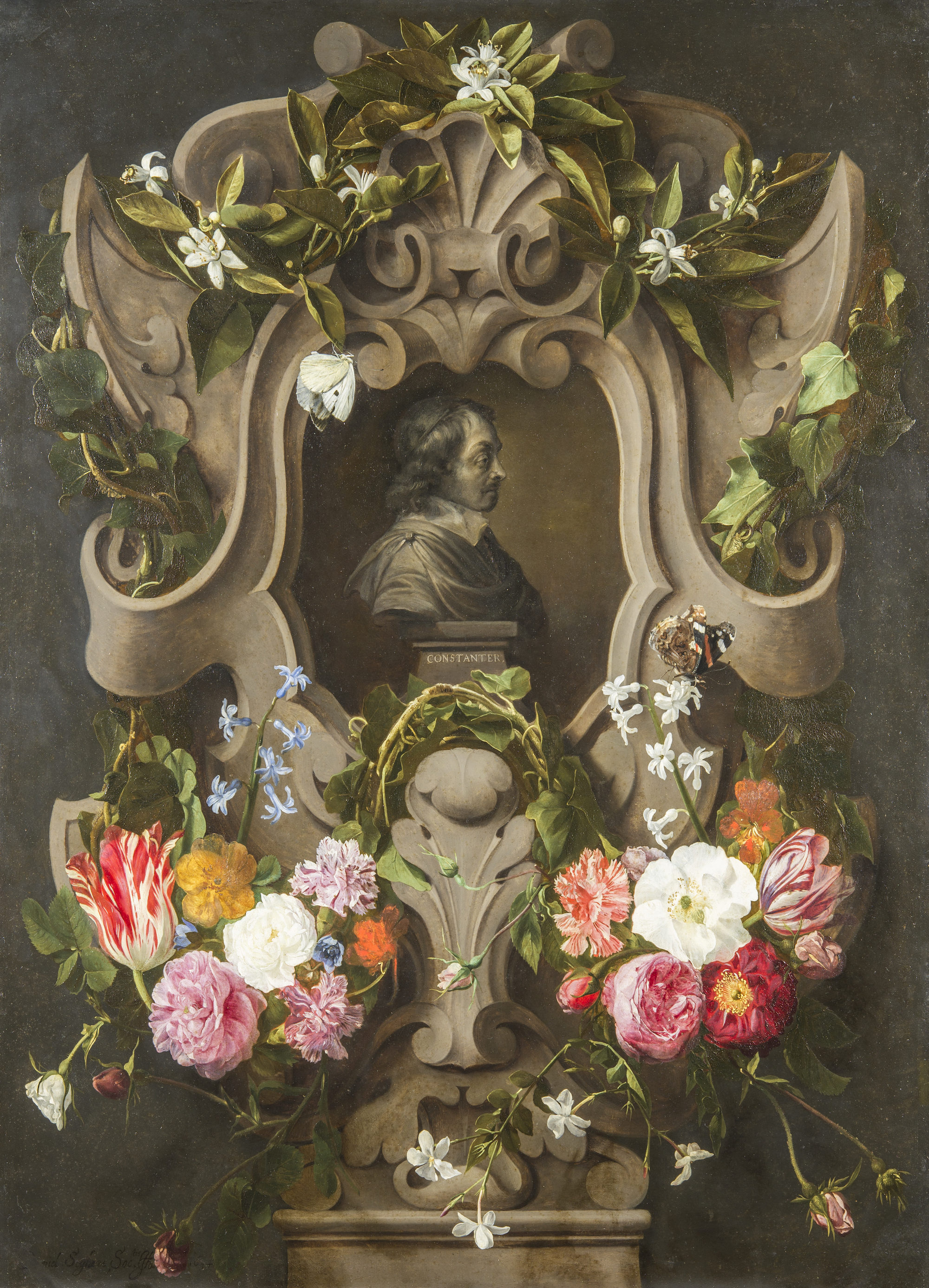 Busta Constantijna Huygense by Daniel Seghers - 1644 