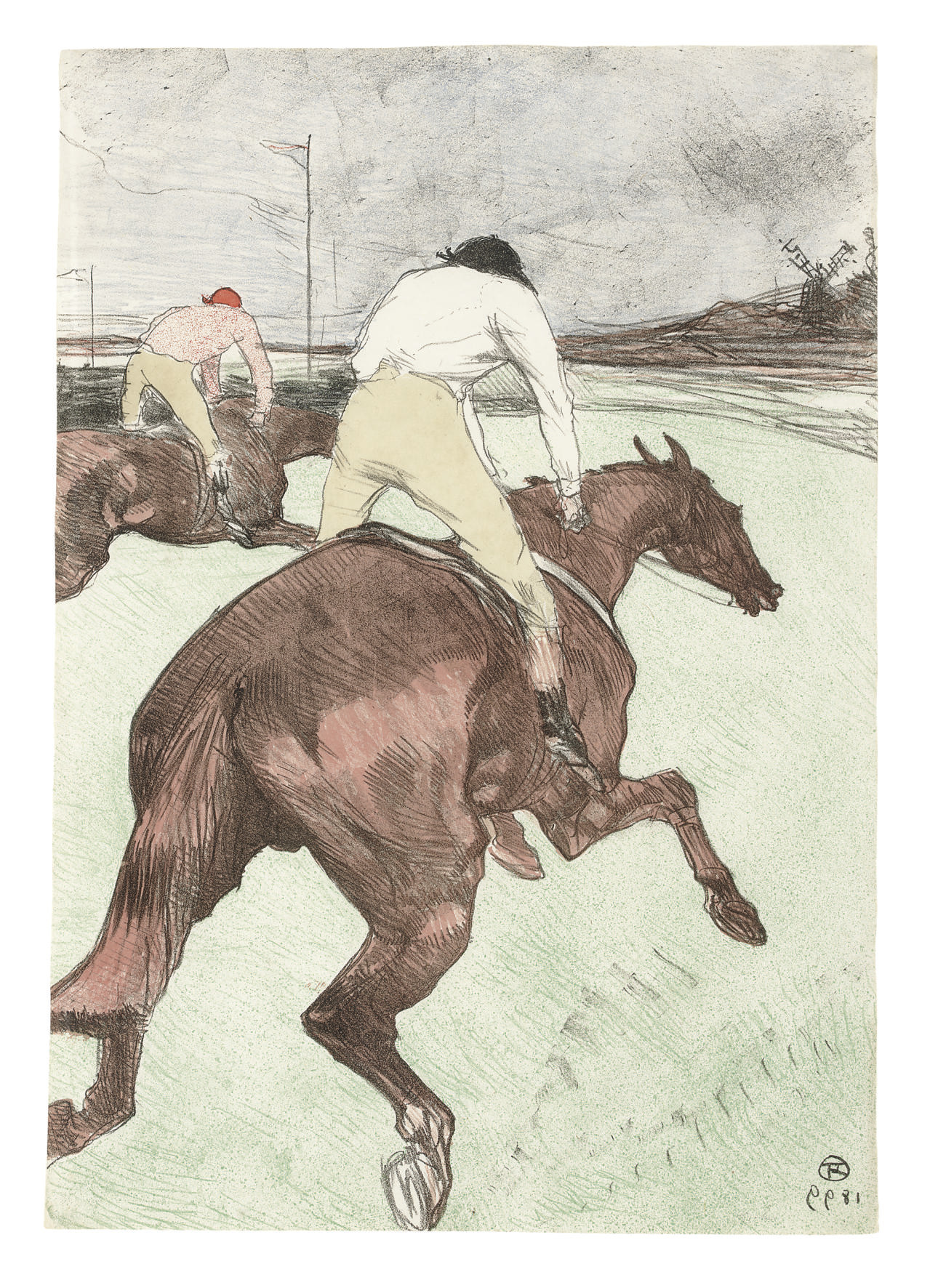 Le Jockey by Henri de Toulouse-Lautrec - 1899 - 52 x 36.6 cm private collection