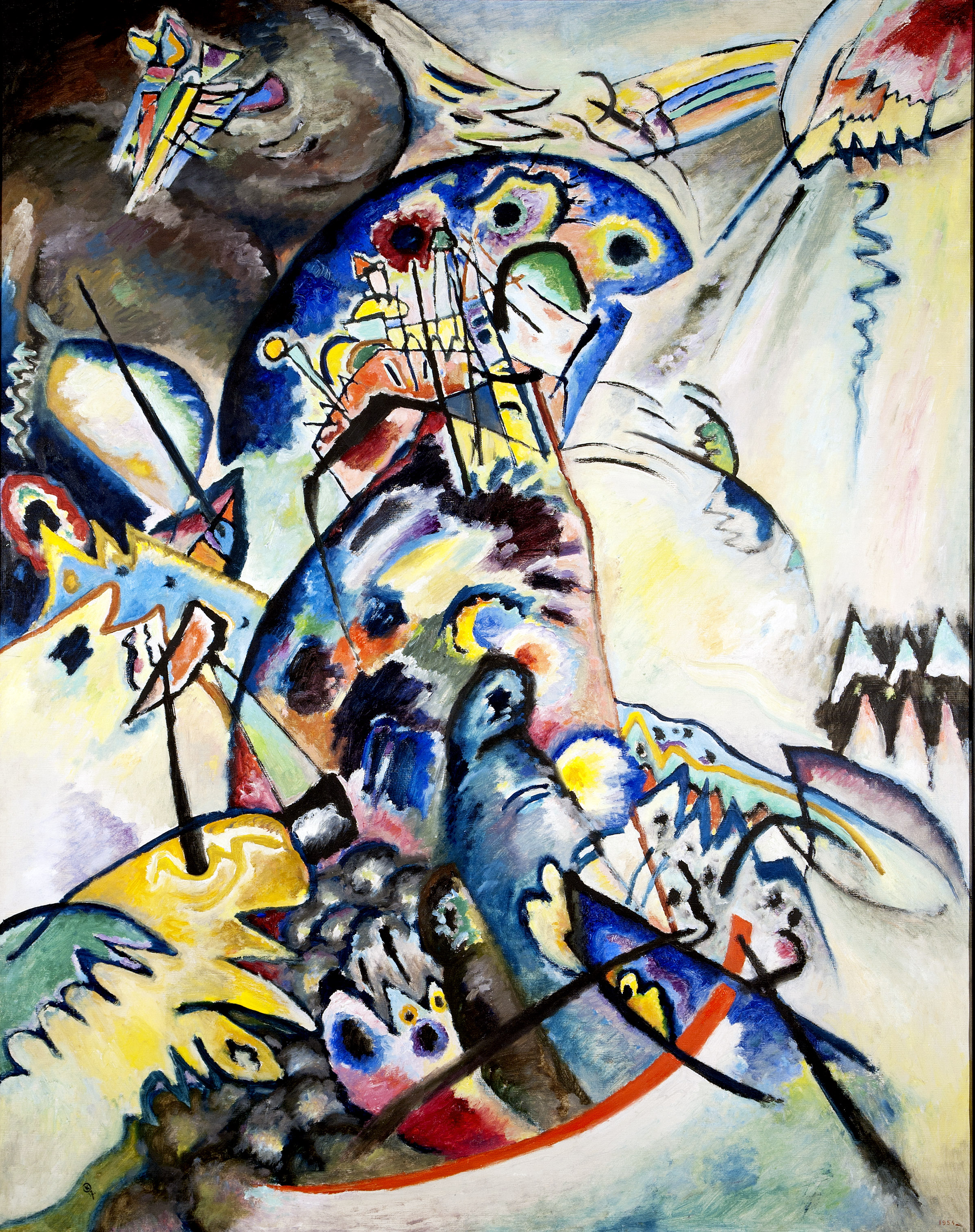 नीला शिखर  by Wassily Kandinsky - १९१७  - १३३ x १०४ सें.मी. 