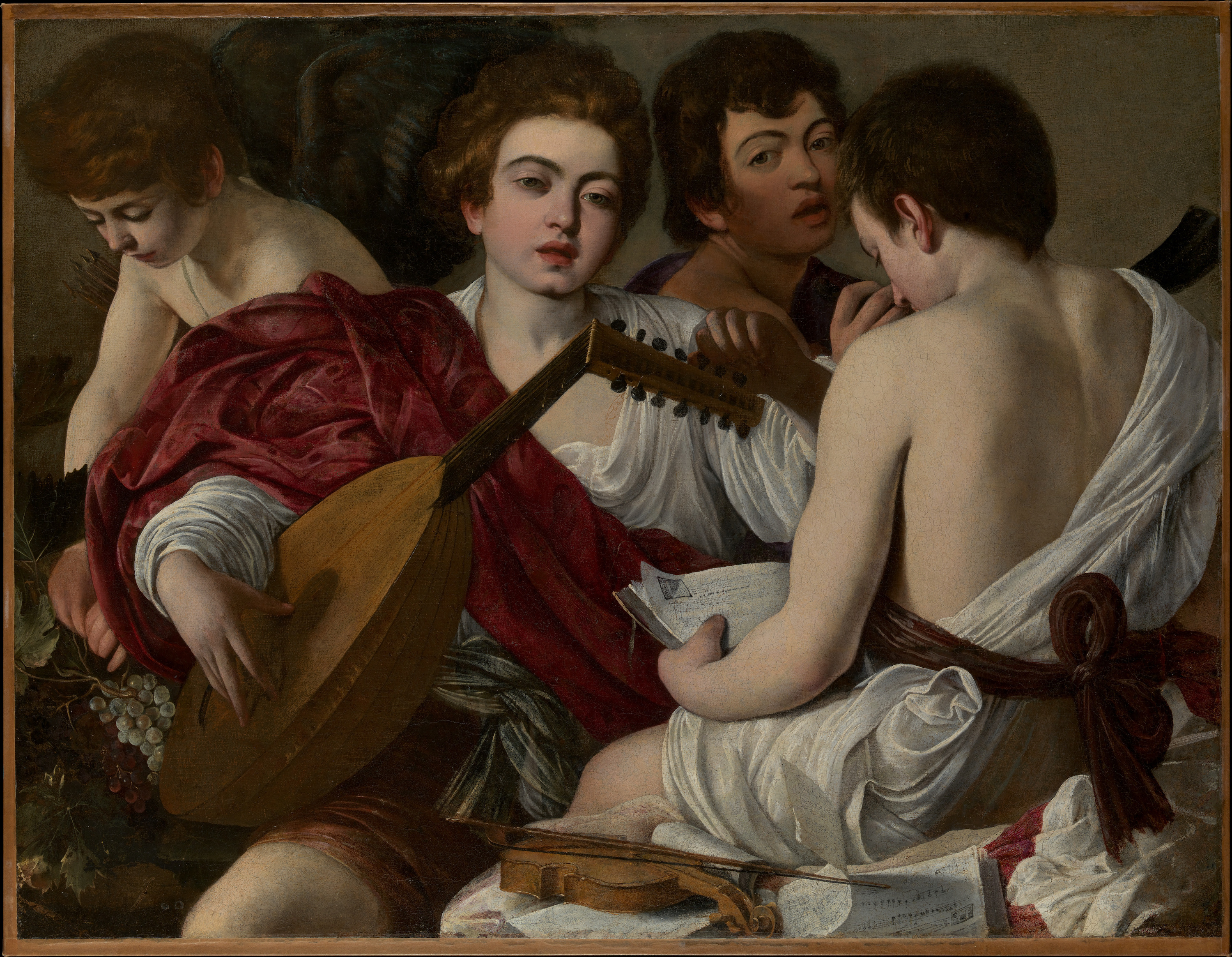 A zenészek by  Caravaggio - 1595 