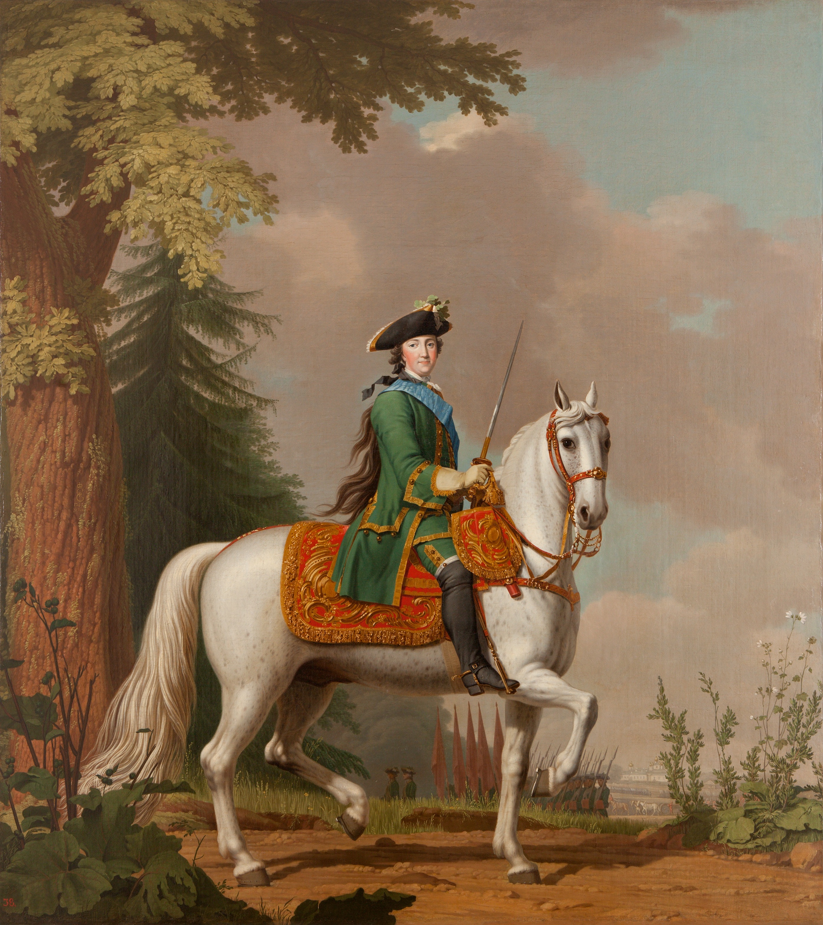 Πορτρέτο της Αικατερίνης Β' πάνω στο άλογό της by Βιτζίλιους Έρικσεν - Μετά το 1762 