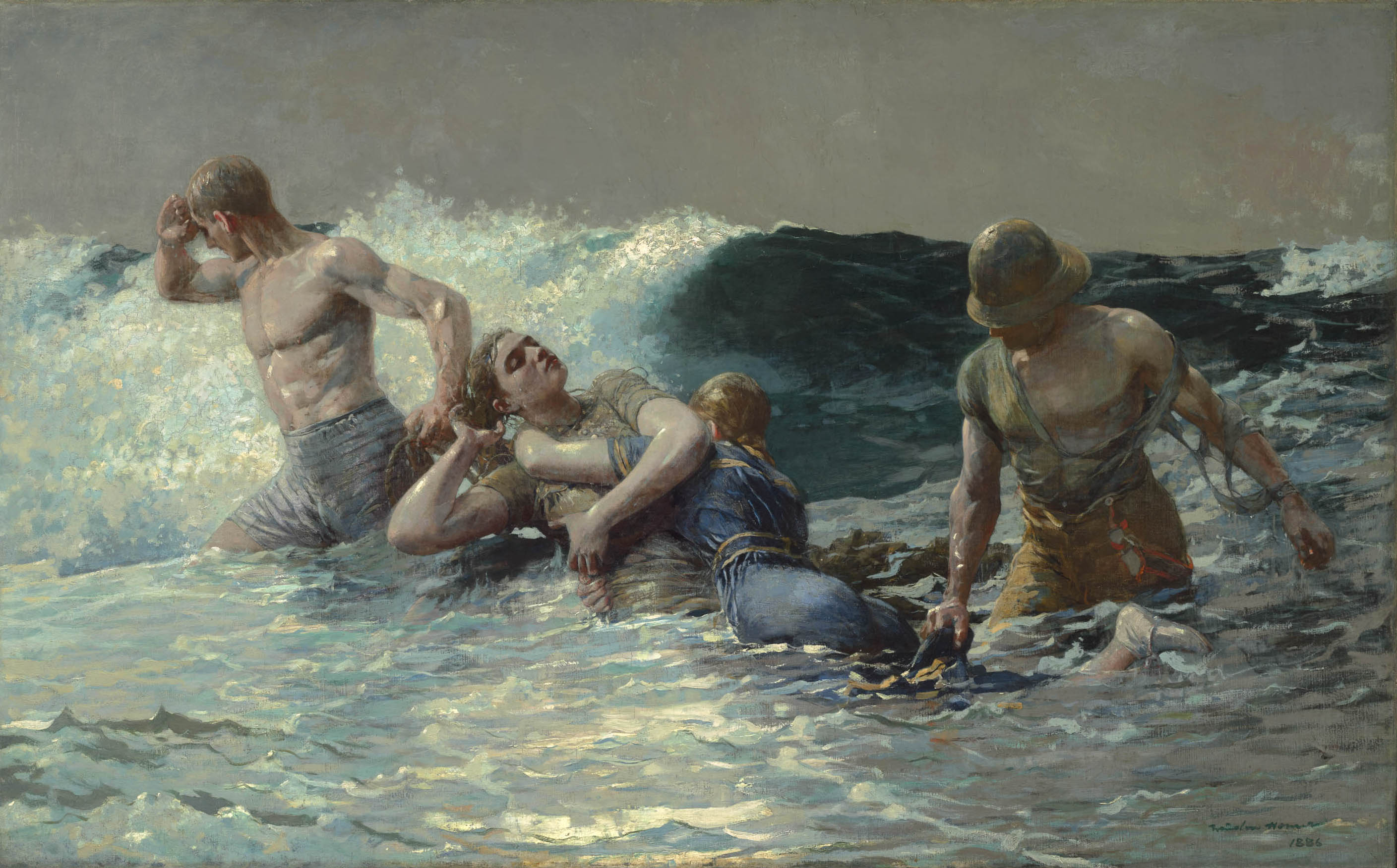Undertow by Winslow Homer - 1886 - 75.7 x 121 cm The Clark