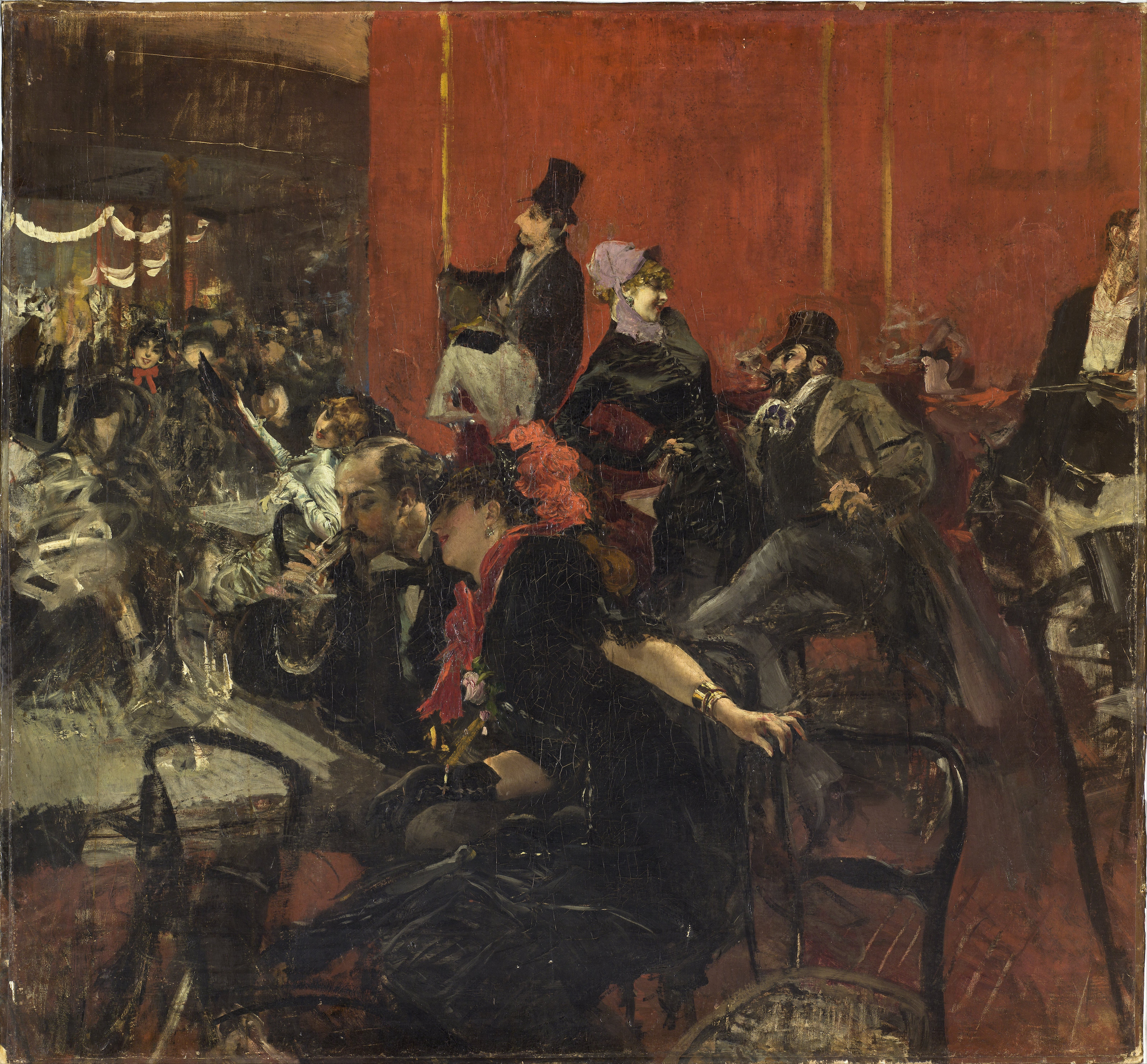 مشهد وليمة by Giovanni Boldini - 1889 - 104 x 960 سم 
