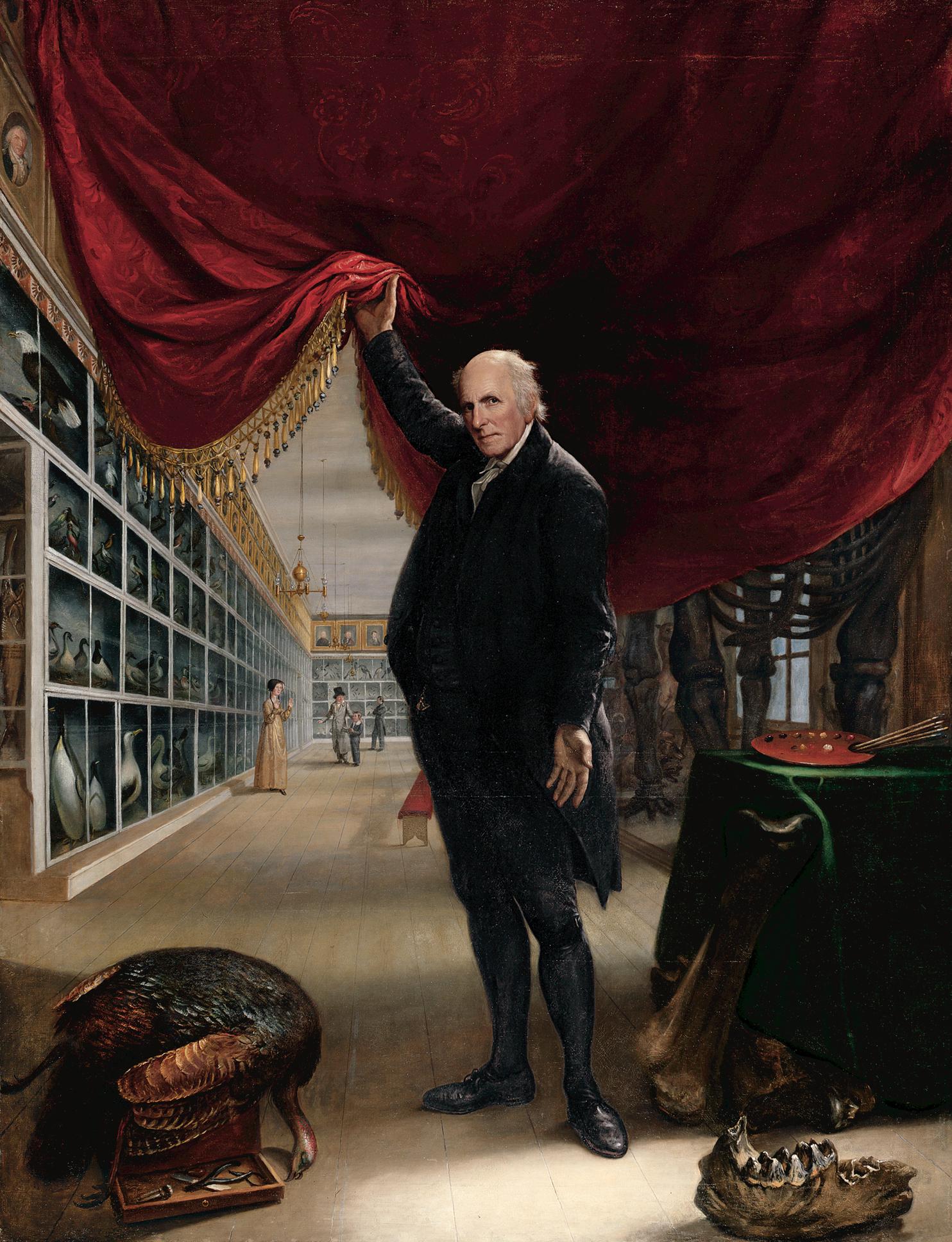 Художник в своем музее by Charles Willson Peale - 1822 - 263.53 x 202.88 см 