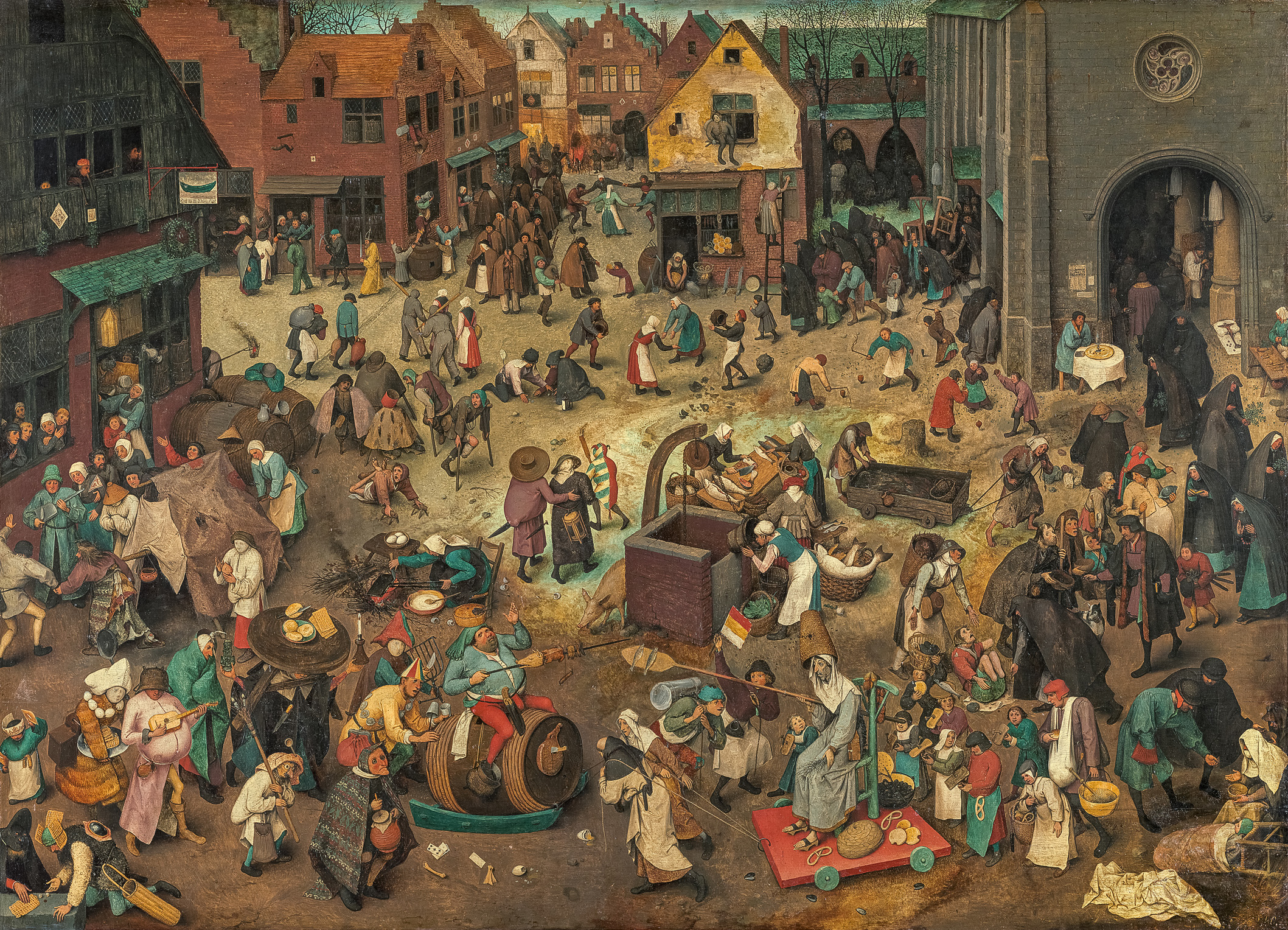 The Battle between Carnival and Lent by Pieter Bruegel the Elder - 1559 - 118 × 164.2 cm Kunsthistorisches Museum