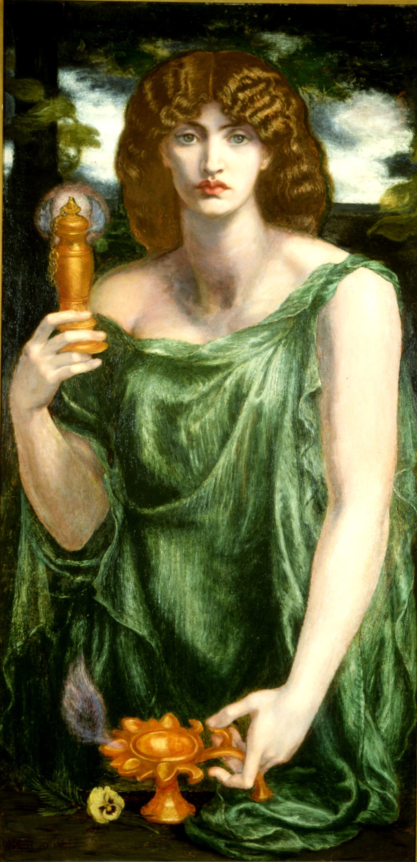 Mnemosyne by Dante Gabriel Rossetti - 1881 - 126.4 × 61 cm Delaware Art Museum