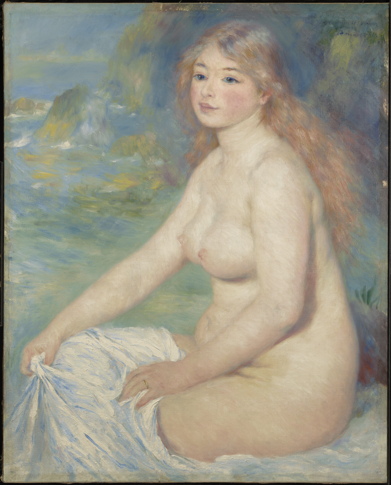 Светловолосая купальщица by Pierre-Auguste Renoir - 1881 - 81.6 x 65.4 см 
