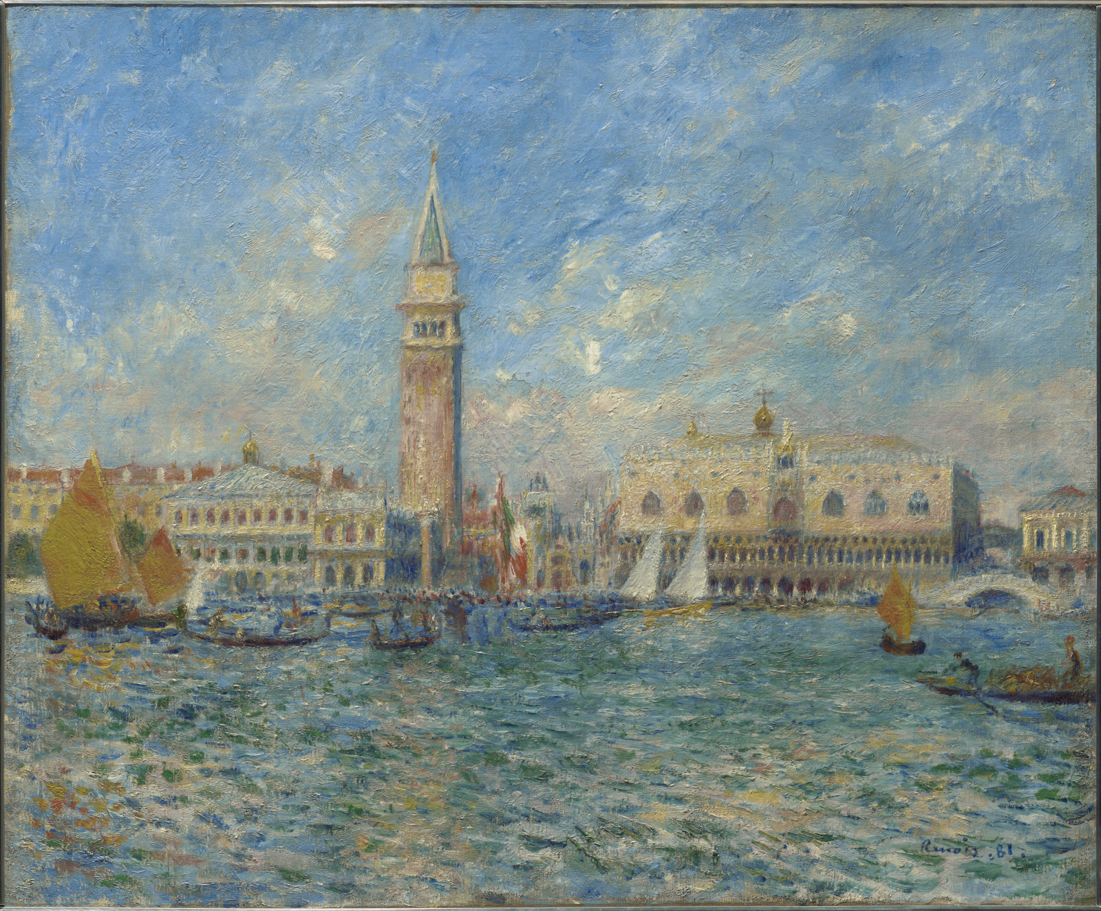 Venedik, Doge Sarayı by Pierre-Auguste Renoir - 1881 